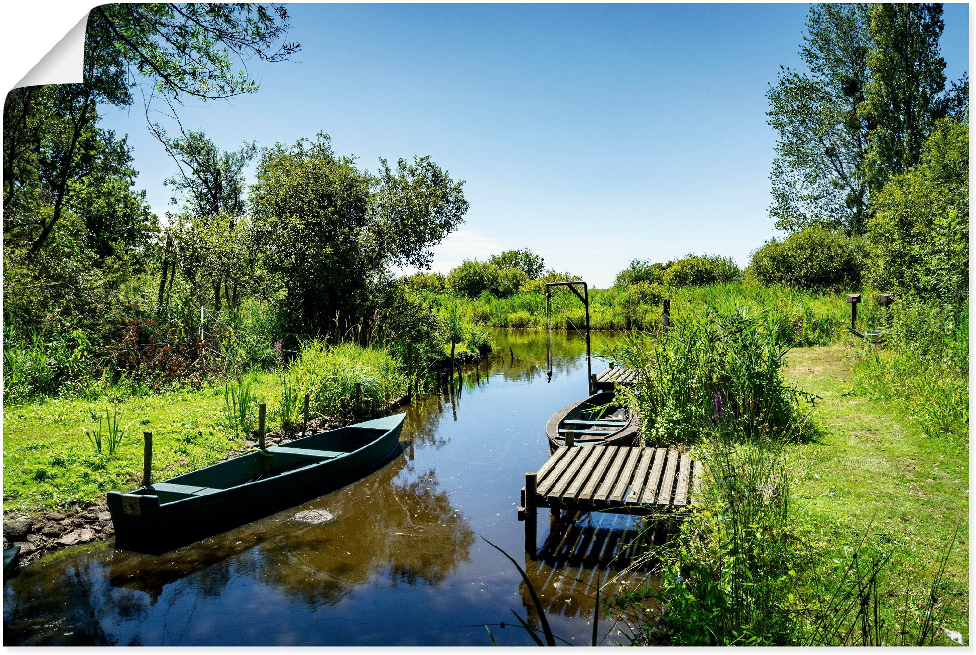 Image of Artland Poster "Naturlandschaft am Fluss in Frankreich" Gewässer 1 Stk. tlg. ohne Rahmen