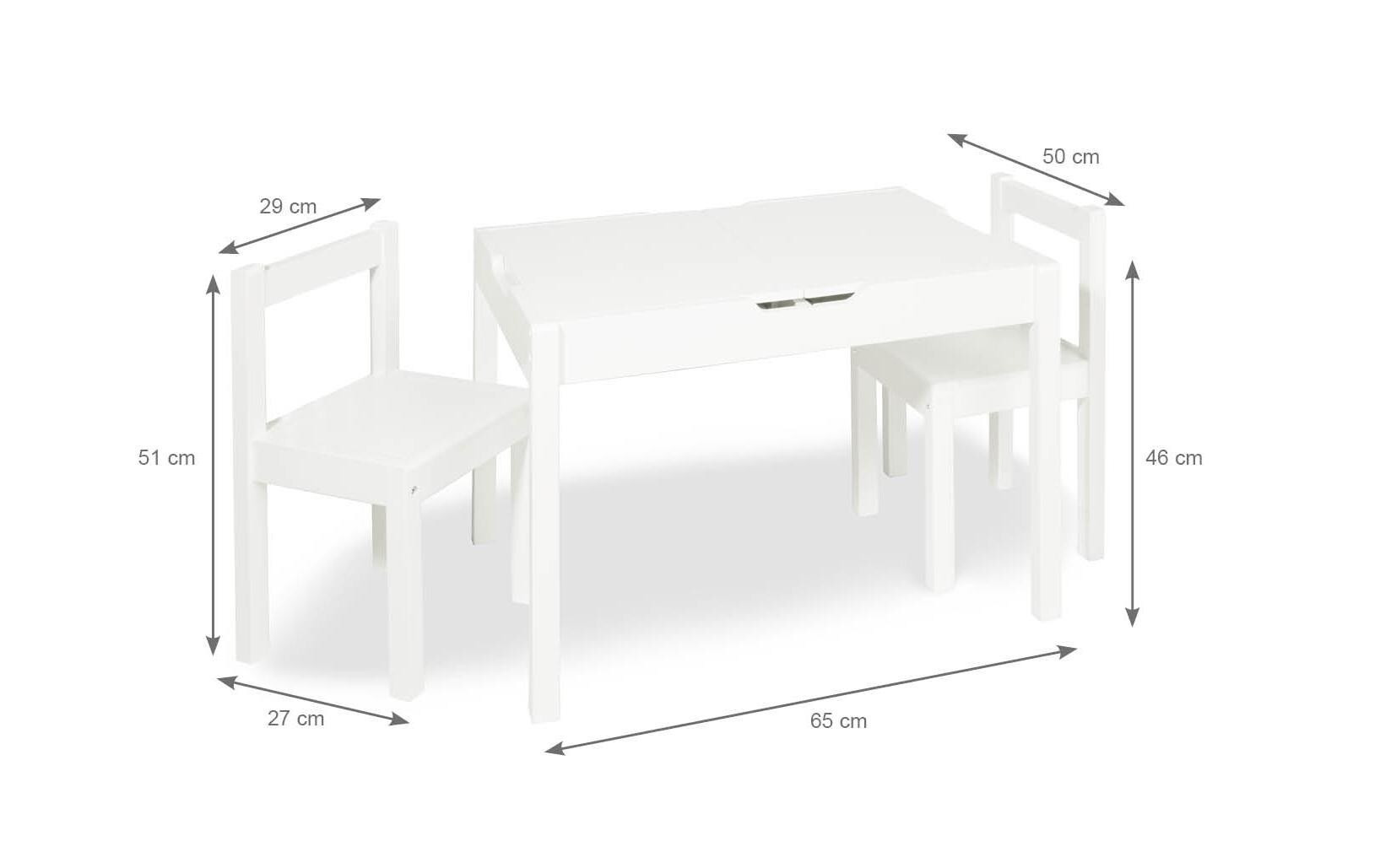 Pinolino® Kindersitzgruppe »Linnea« 3 tlg. Tisch mit Stauraum