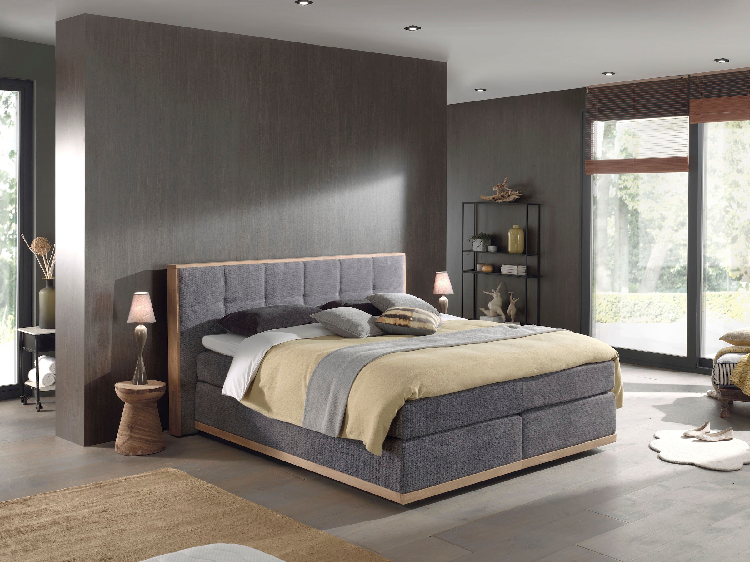 Home affaire Boxspringbett »Vinton« aus massiver Eiche, verschiedene Härtegrade (auch H4)