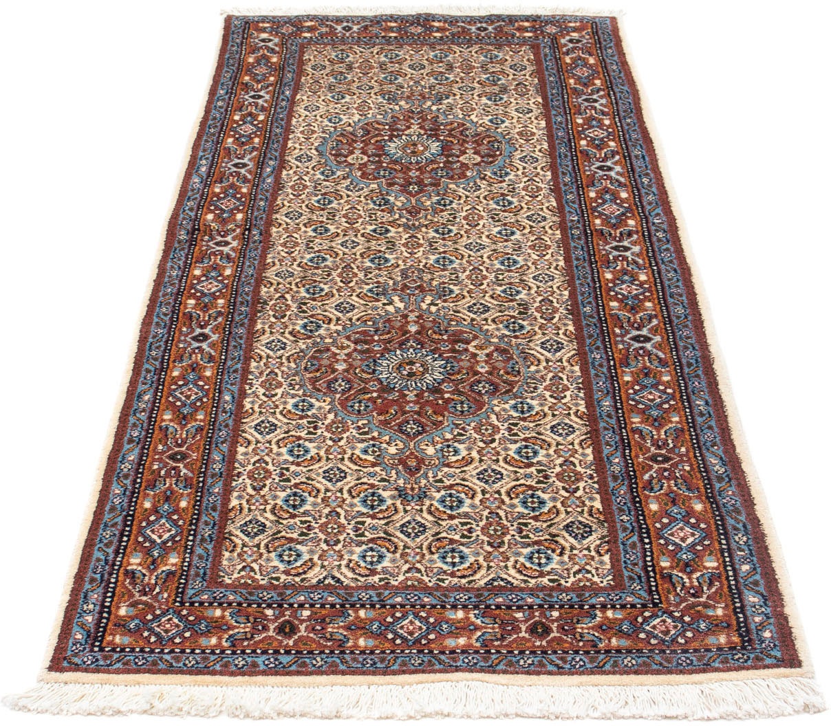 Image of morgenland Hochflor-Läufer »Moud Felder Multicolore 400 x 81 cm«, rechteckig, 1 mm Höhe, Unikat mit Zertifikat bei Ackermann Versand Schweiz