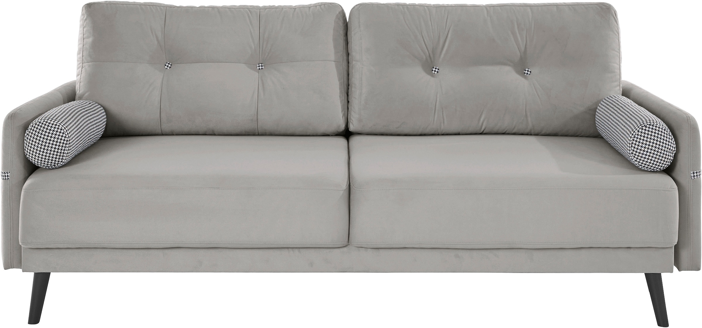 INOSIGN Schlafsofa »Emily«, incl. Bettfunktion und Bettkasten, Seitentache im Armteil, Federkern