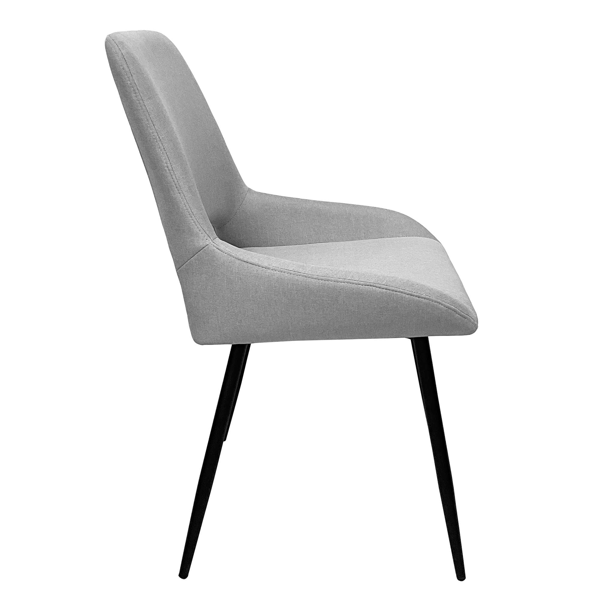 GOODproduct Chaise de salle à manger »Derrek« (Set) 2 cuispflegeleichter Webstoff, schwarze Metallbeine, Sitzbreite 40 cm