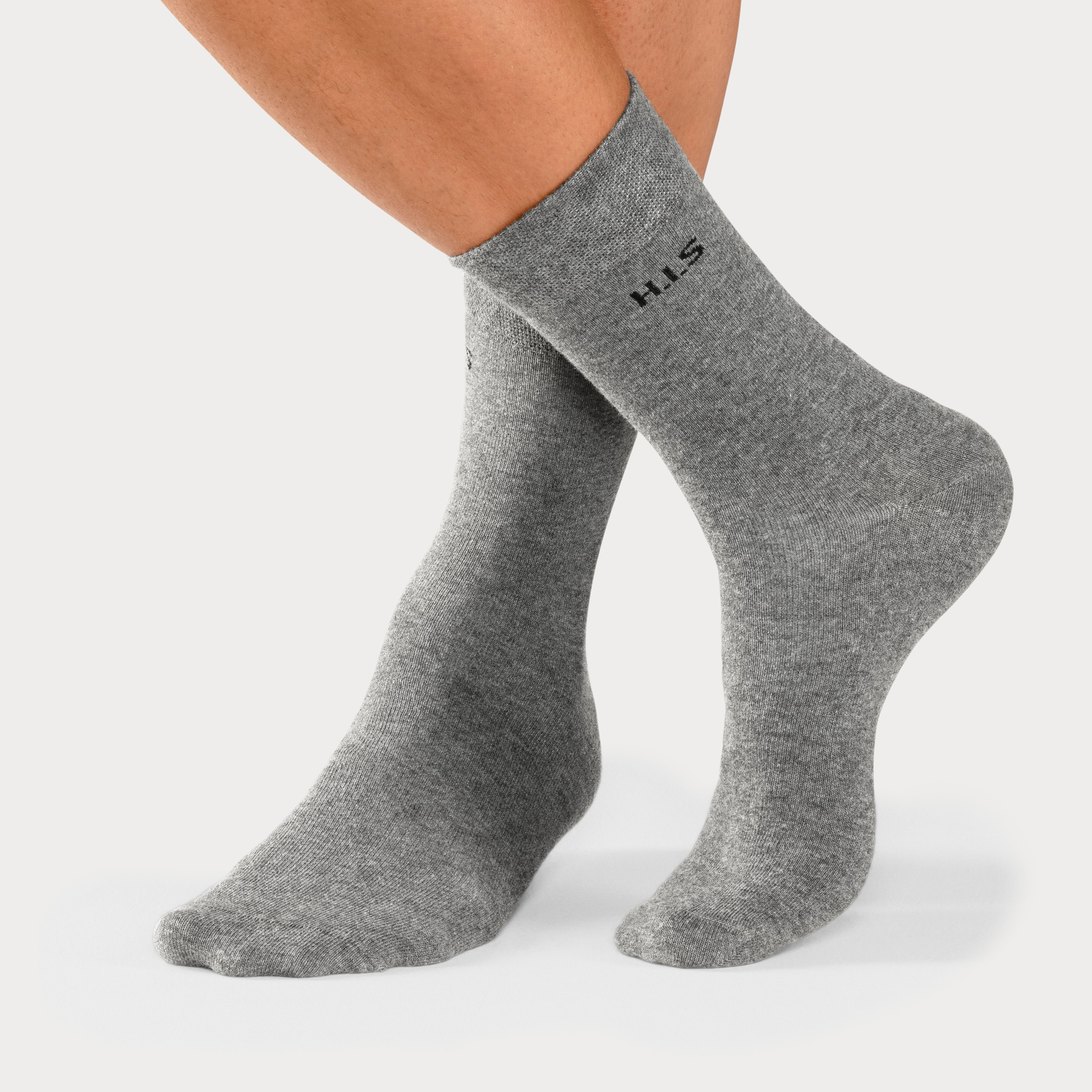 H.I.S Socken, (Packung, 4 Paar), mit druckfreiem Bündchen