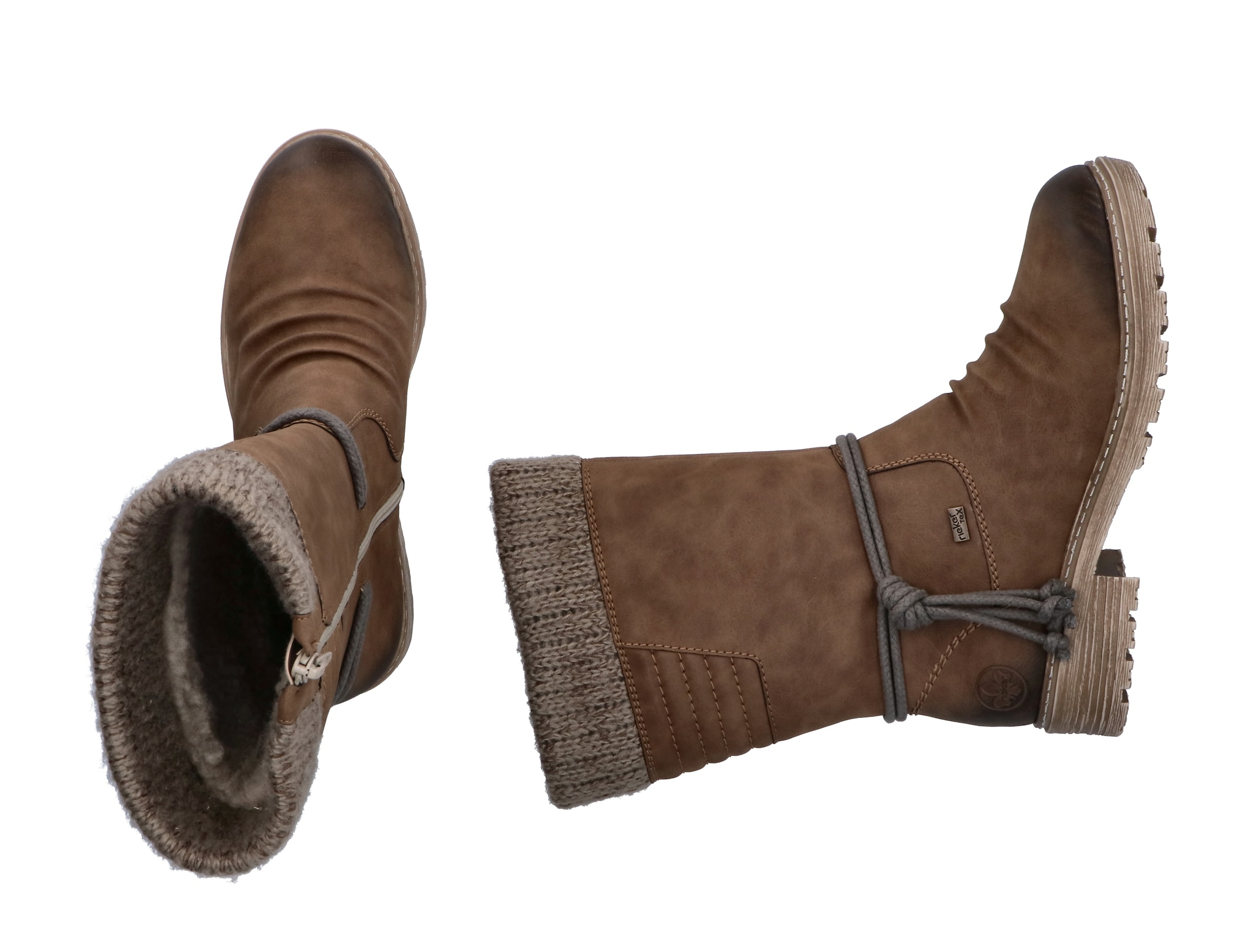 Rieker Bottes d'hiver  bottes d’hiver, talon bloc, membrane TEX, bord tricoté