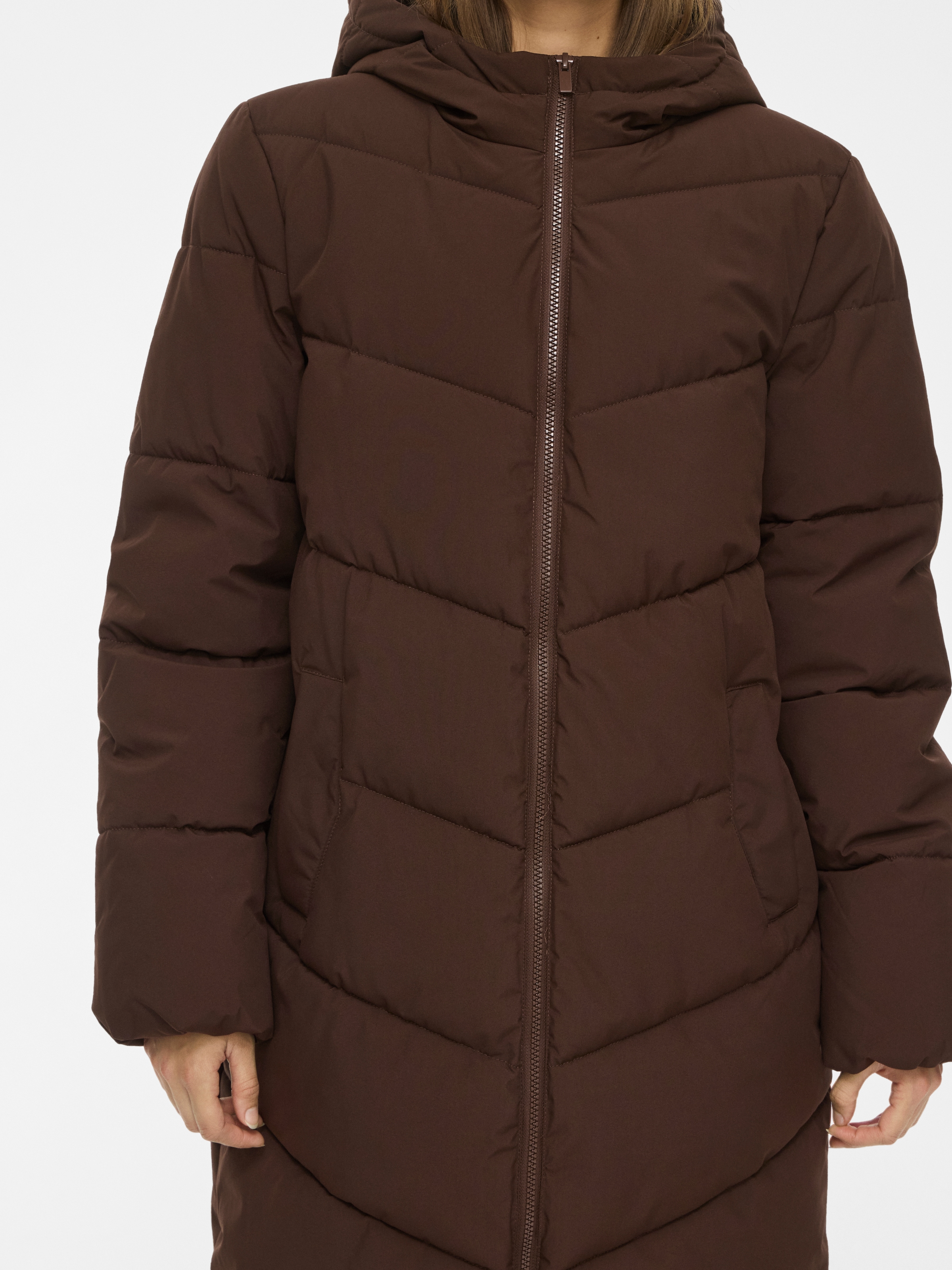 Image of Vila Steppmantel "VILAVENDER L/S HOOD PUFFER/TB/RK" Kunstfaser