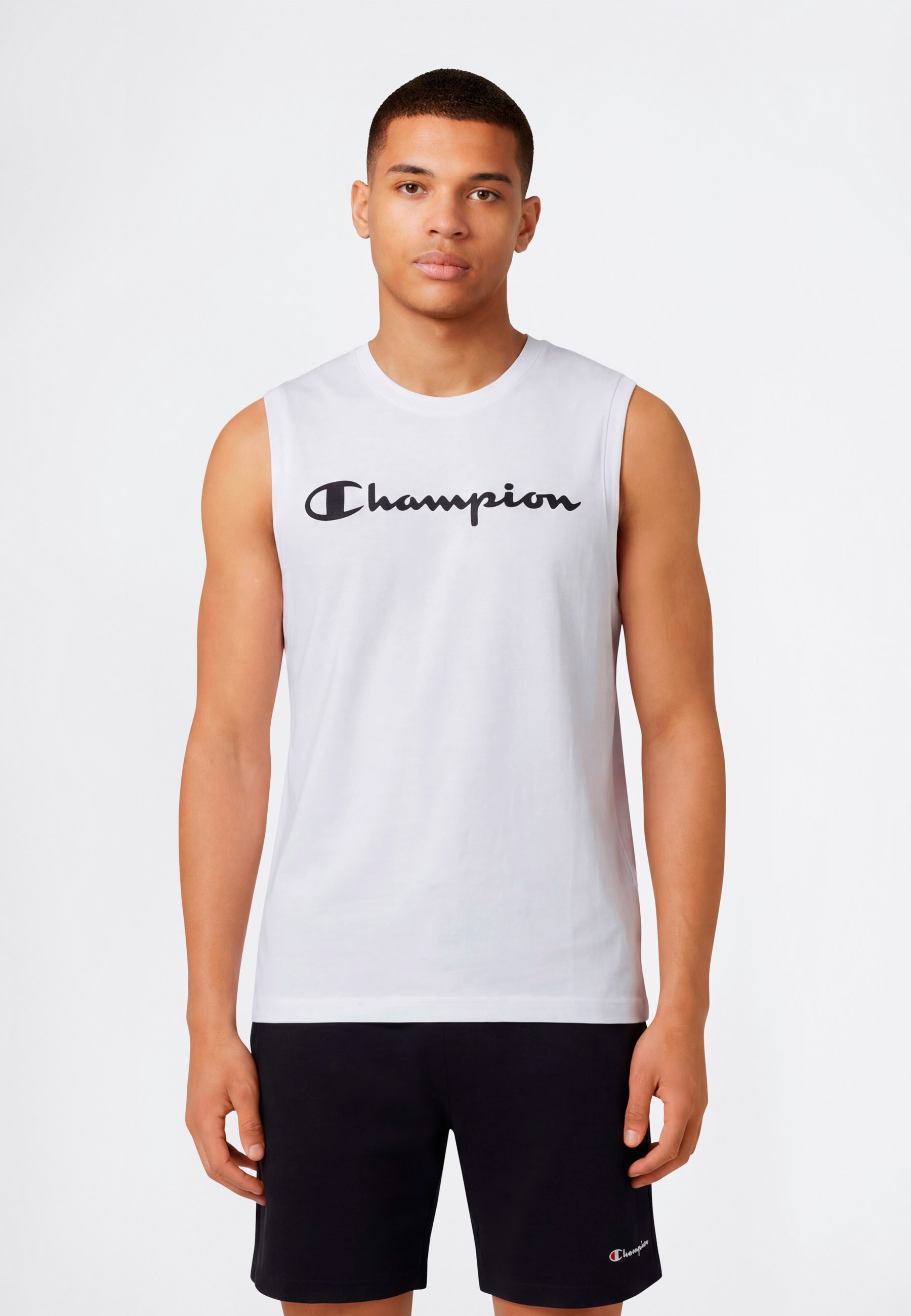 Image of Champion Tanktop "BASICS Sleeveless T-Shirt Large Logo" sportliche Schnittform, sportlicher Stil, mit Rundhalsausschnitt