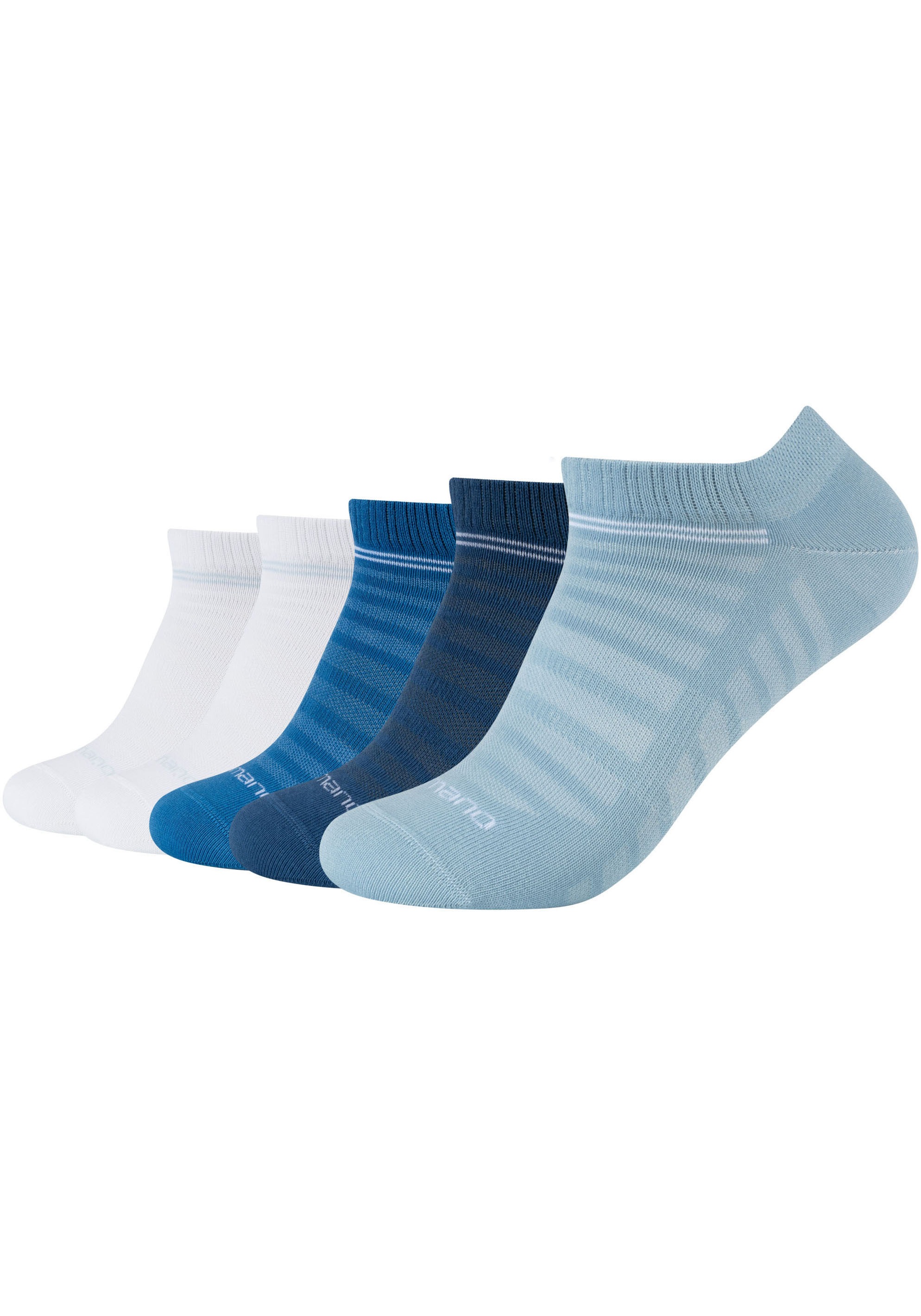 Camano Kurzsocken »mesh ventilation«, (10 Paar), mit modischen Streifenmustern
