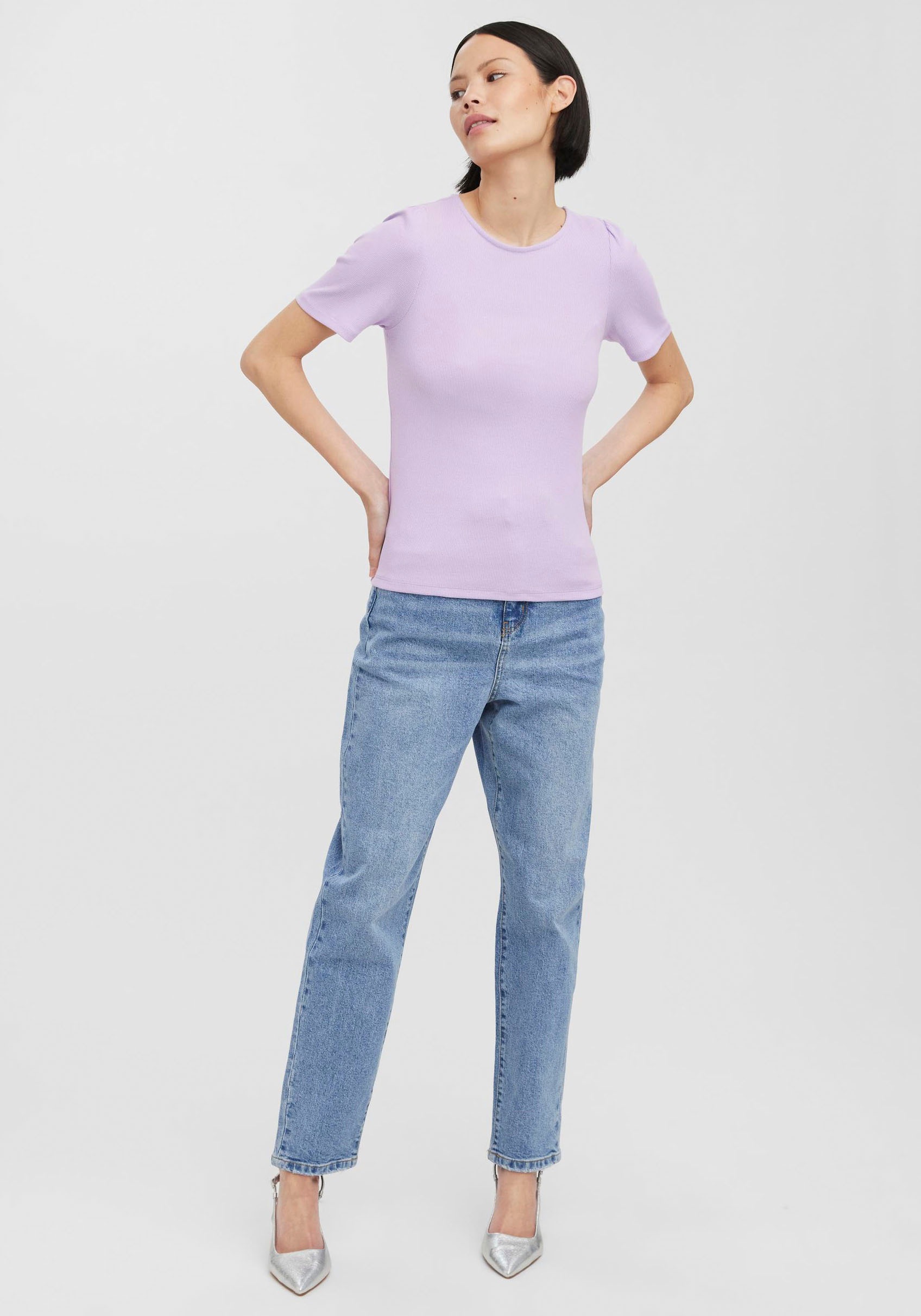 Image of Vero Moda Rundhalsshirt »VMNATASHA SS PUFF TOP« bei Ackermann Versand Schweiz