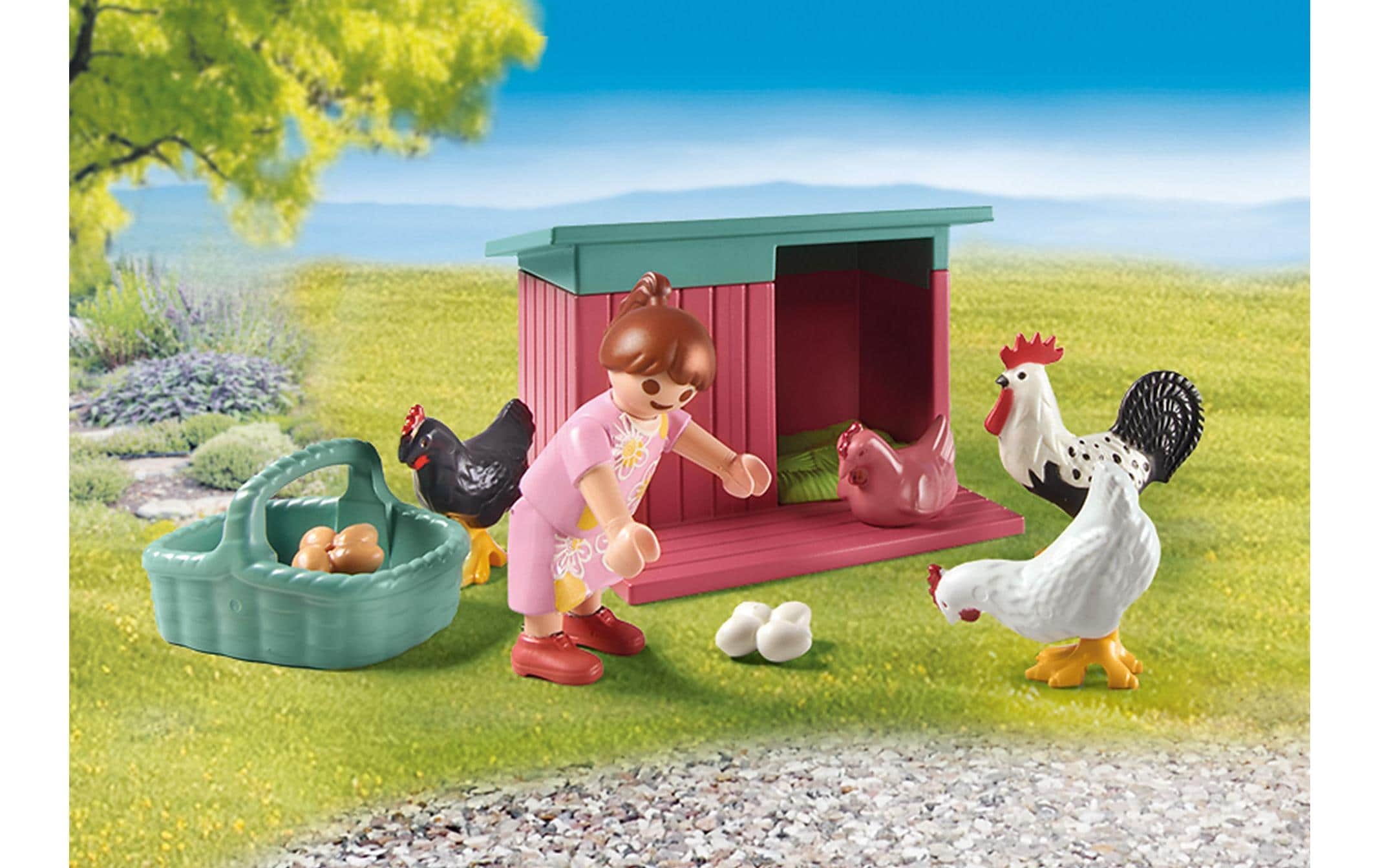 Playmobil® Spielbausteine »My Life Kleine Hühnerfarm im Tiny Haus Garten 71510«, (77 St.)