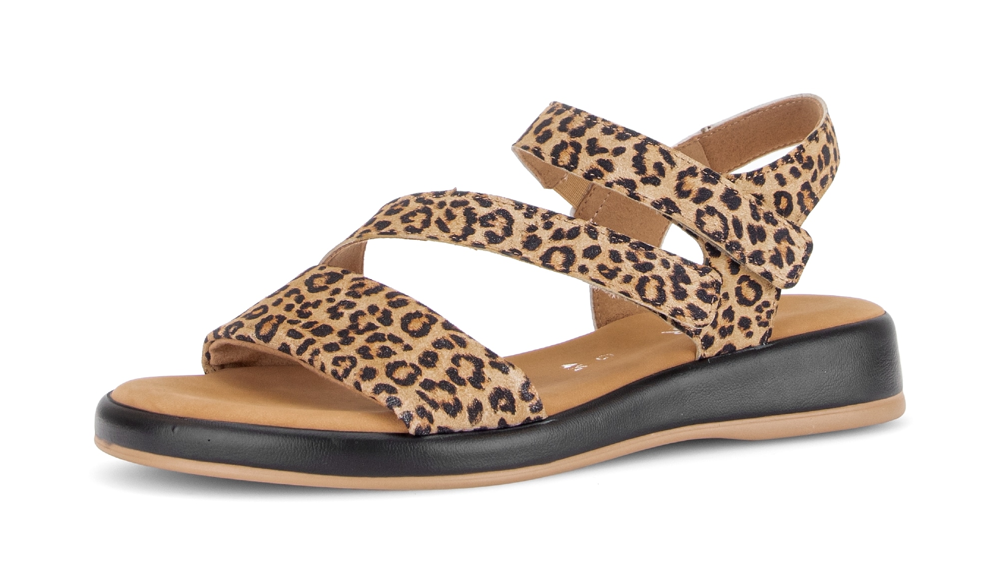 Image of Gabor Keilsandalette "Rhodos" Riemchensandale, Sommerschuh in angesagter Leo-Optik, G-Weite