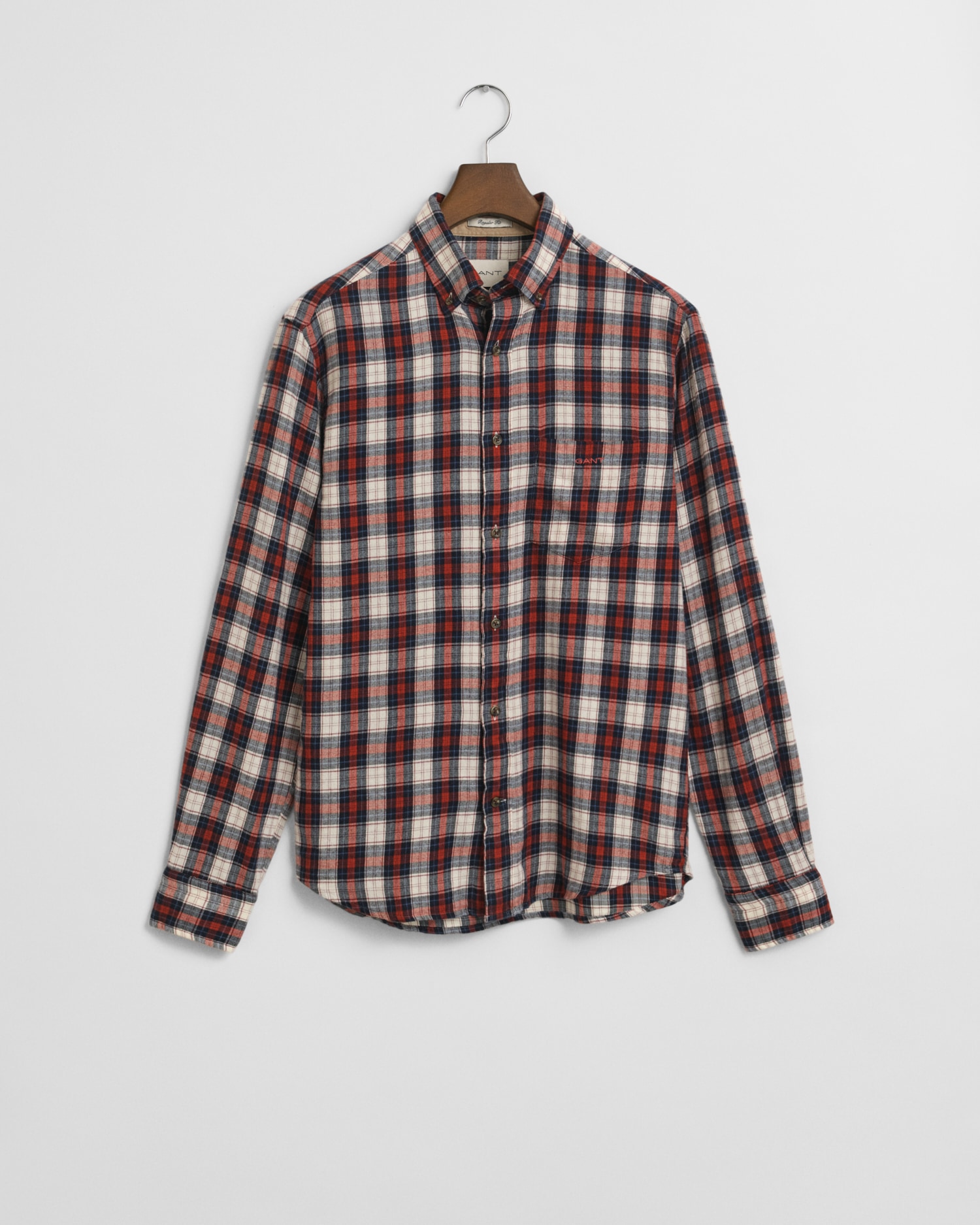 Image of Gant Karohemd "REG WINDBLOWN FLANNEL CHECK SHIRT" Mit Rundhalsausschnitt