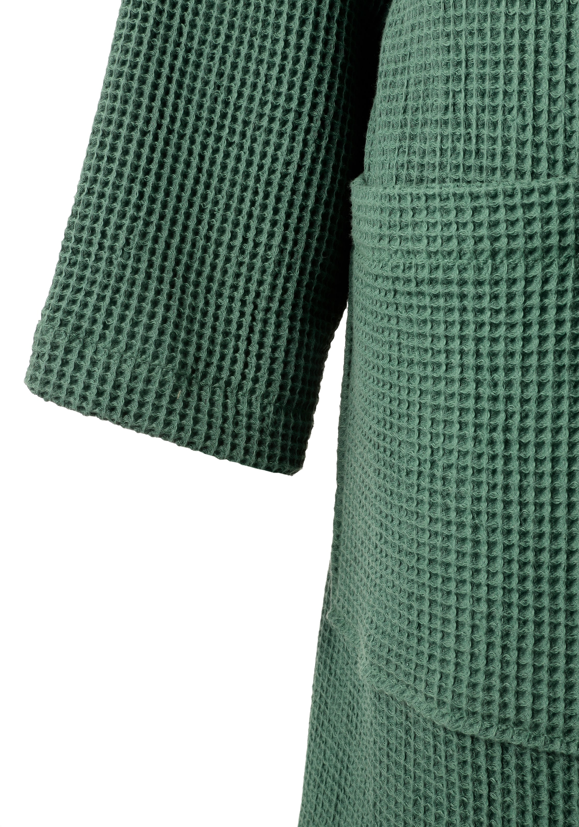 my home Peignoir de bain unisexe »Inga, Waffelpiqué, ideal für Sauna & Spa, Hotelbademantel« 1 cuis tlg., kleines Packmass, Taschen, Damen & Herren, S-3XL, Morgenmantel