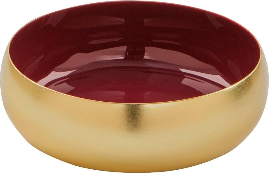 Image of Fink Dekoschale »MAYLA, goldfarben«, (1 St.), Schale aus Metall, rund, handgefertigt, erhältlich in verschiedenen Grössen, dekorativ im Esszimmer & Wohnzimmer bei Ackermann Versand Schweiz