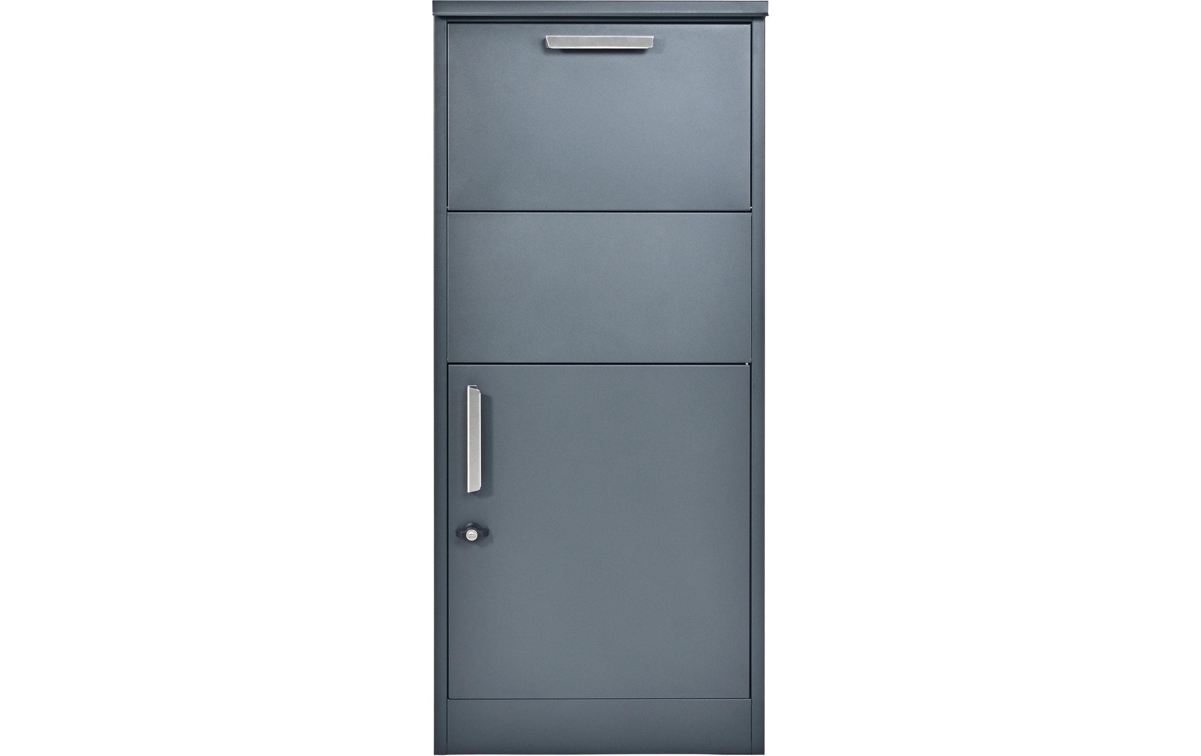 Image of WESTMANN Paketbox "Stahl-Paketbox Pepe" Anthrazit, 50x39x114 cm