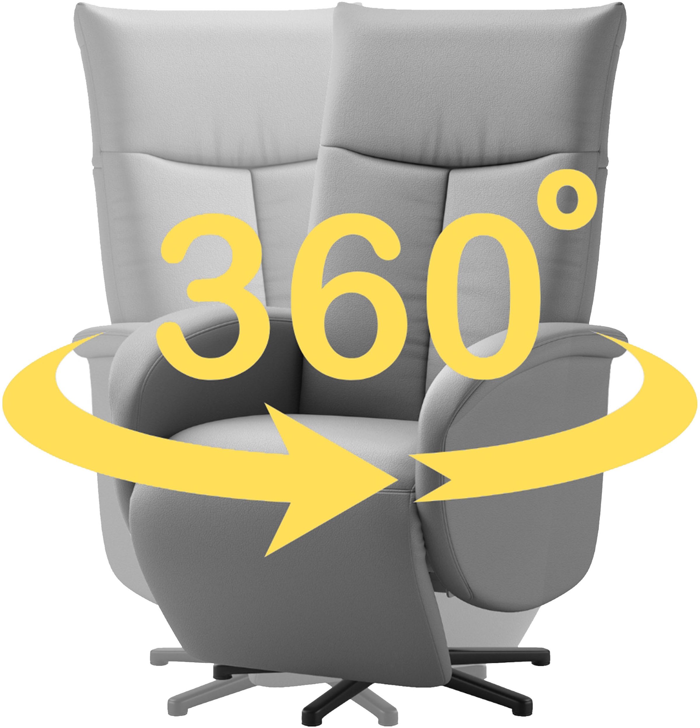 sit&more Fauteuil TV »Juma, inkl. Drehfunktion & Kopfteilverstellung« hauteur accoudoir 64 cm, option aide au lever, 2 moteurs et batterie