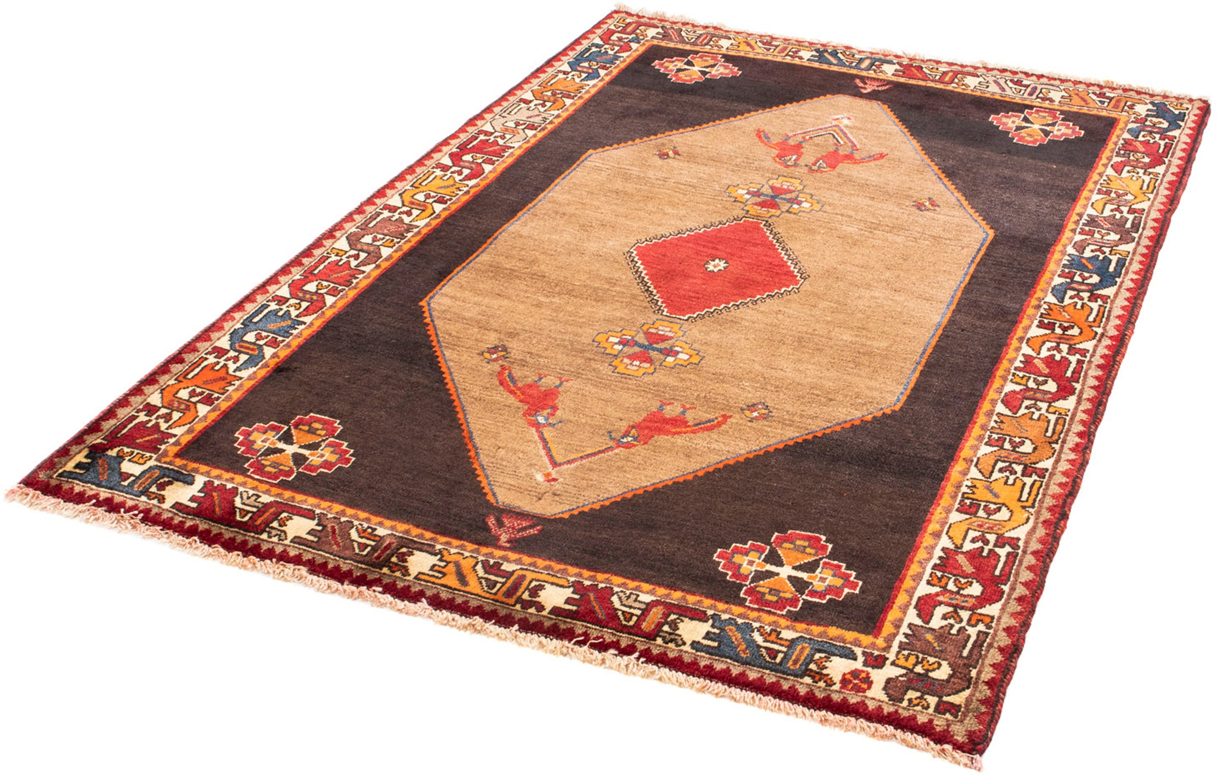 Image of morgenland Orientteppich »Perser - Nomadic - 160 x 110 cm - braun«, rechteckig, 10 mm Höhe, Wohnzimmer, Handgeknüpft, Einzelstück mit Zertifikat bei Ackermann Versand Schweiz