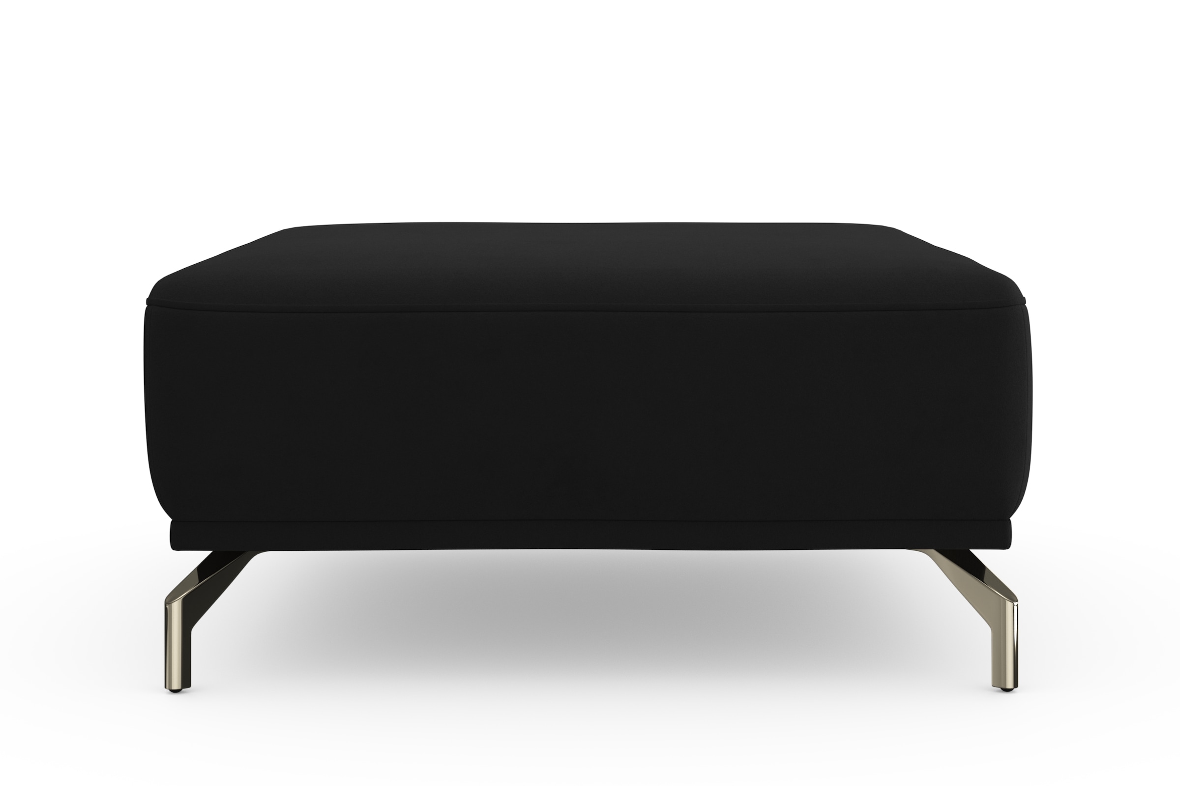 sit&more Hocker »Bailando«, mit Federkern und satinierten Nickelfüssen