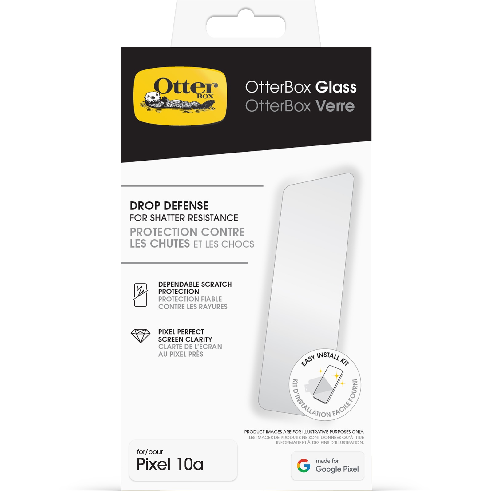Otterbox Displayschutzglas »Glass Screen Protector« für Google Pixel 10a Displayschutzfolie, Schutzfolie, Bildschirmschutz, kratz- & stossfest