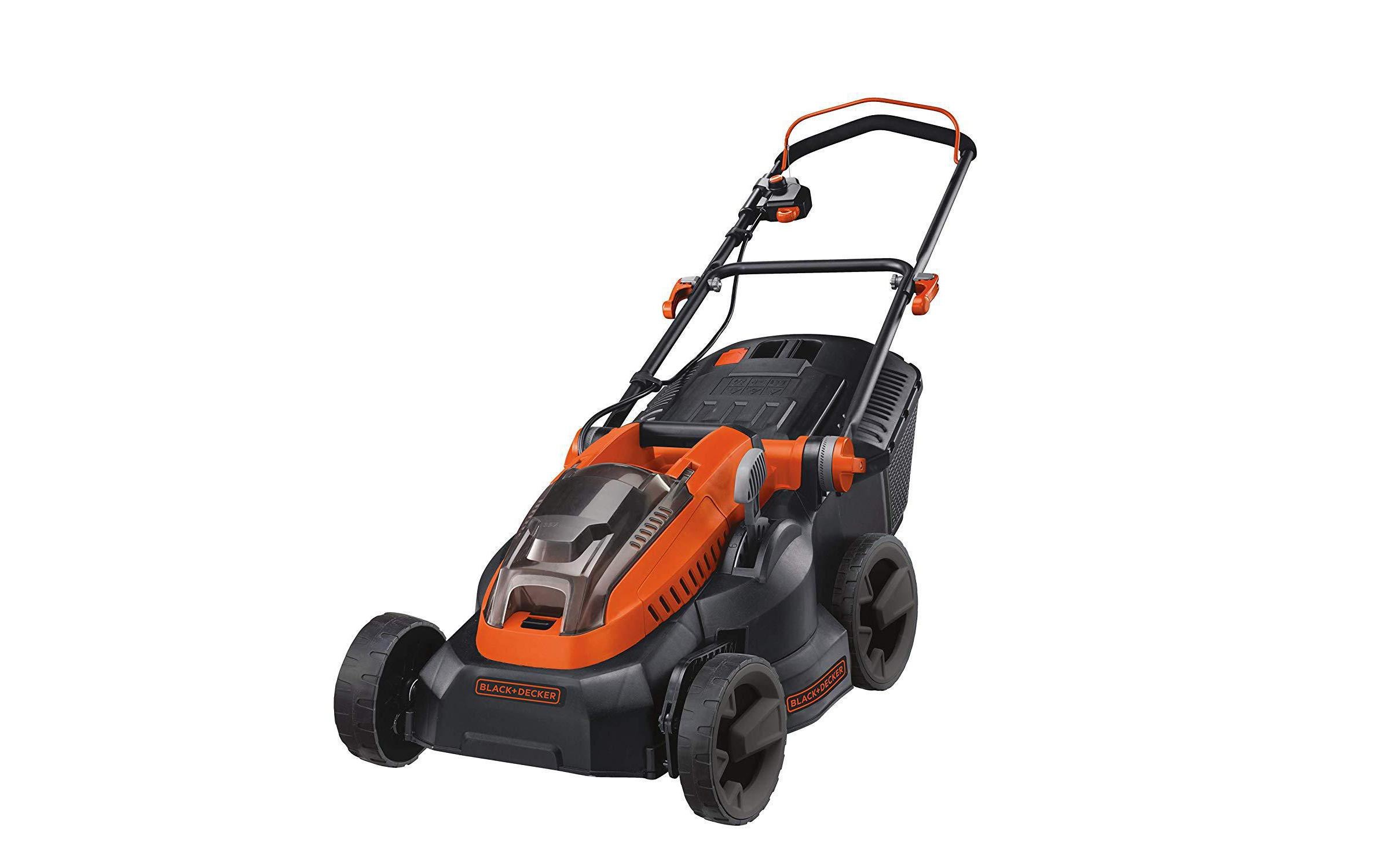 Image of Black + Decker Akkurasenmäher »CLM3820L2 Kit«, (Set, Lieferumfang: 1x Akku-Rasenmäher 2x 36V, 2.0Ah Akku 1x 35 l Fangkorb 1x 90-Min.-Schnellladegerät 1x Sicherheitsschlüssel) bei Ackermann Versand Schweiz