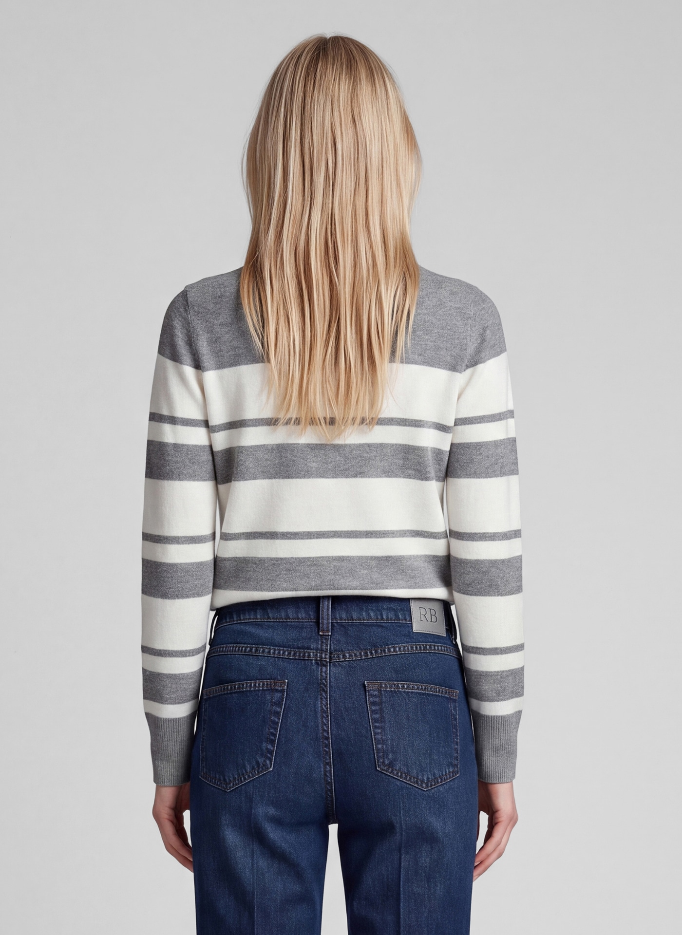 Rabe Pull en tricot im Streifen-Look und mit Glitzersteinen