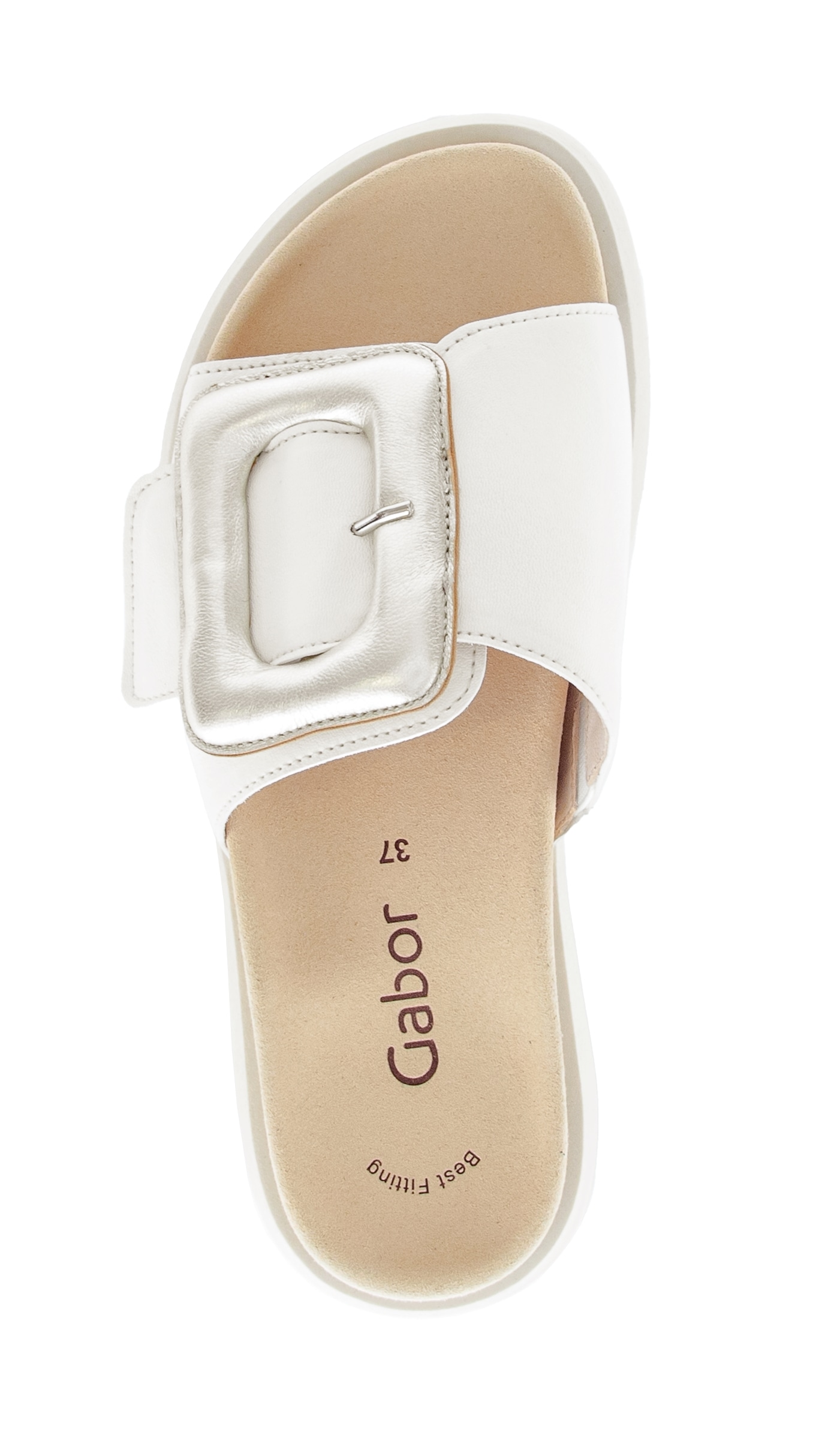 Gabor Pantolette  Plateau, Schlupfschuh, Sommerschuh mit grosser Zierschnalle