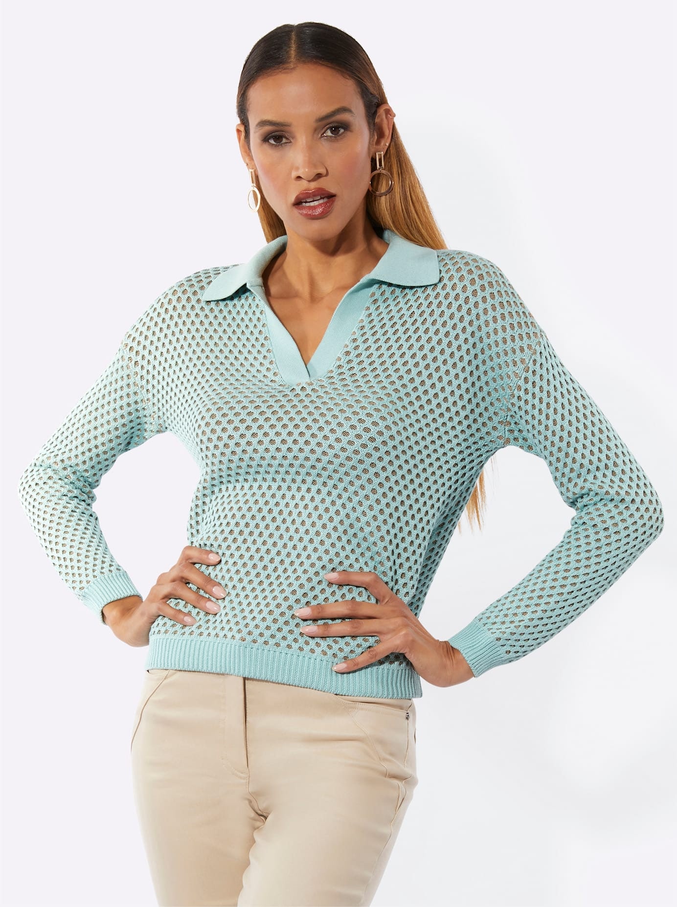 creation L Pull en tricot »Ajour-Pullover«