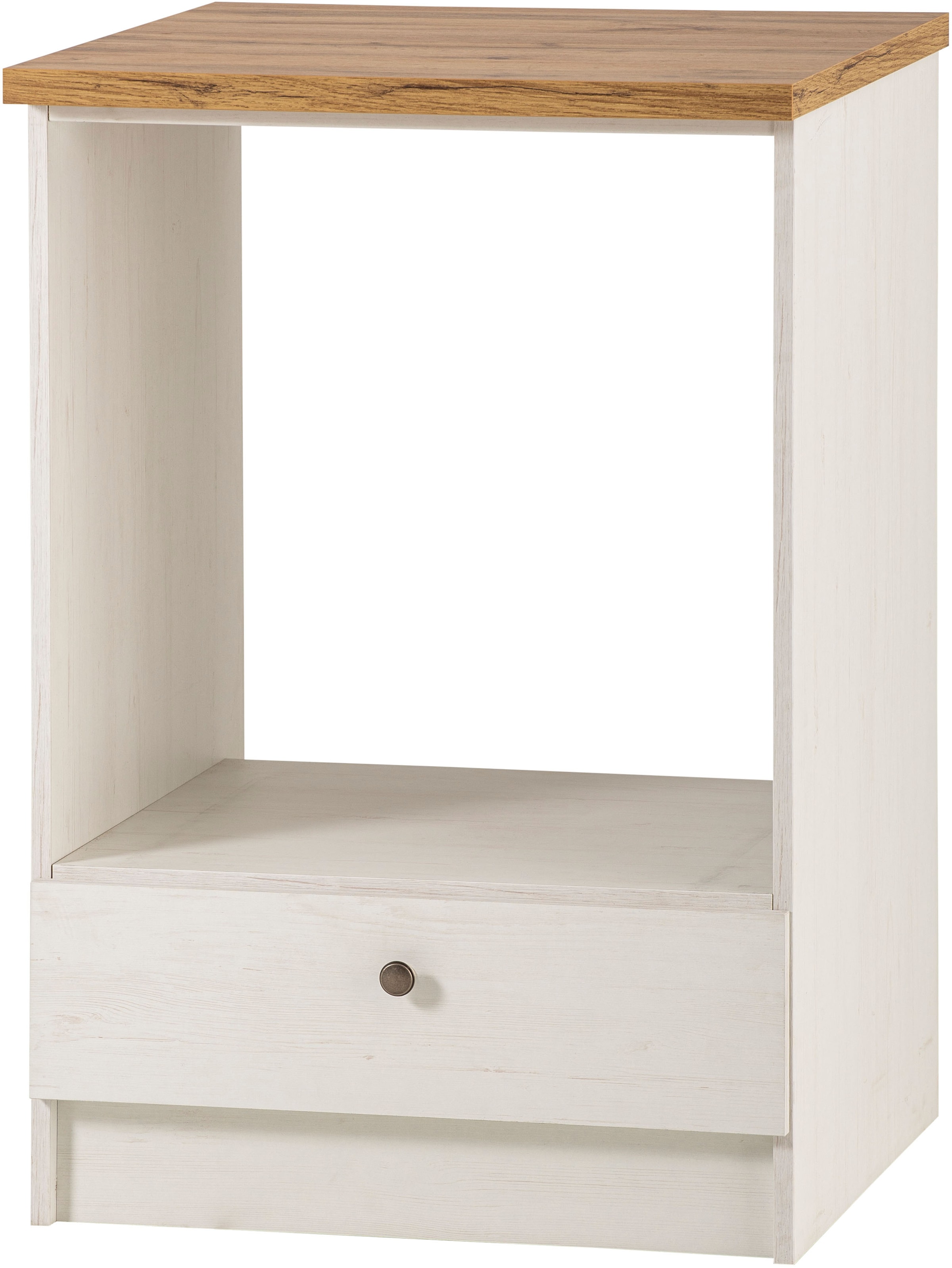 GOODproduct Küchenzeile »KS-Westminster, Pantryküche im Landhaus Stil, hochwertige Metallgriffe« Set,  Breite 194 cm, Kommode, Wandpaneel, Hängeschrank und Herdumbau