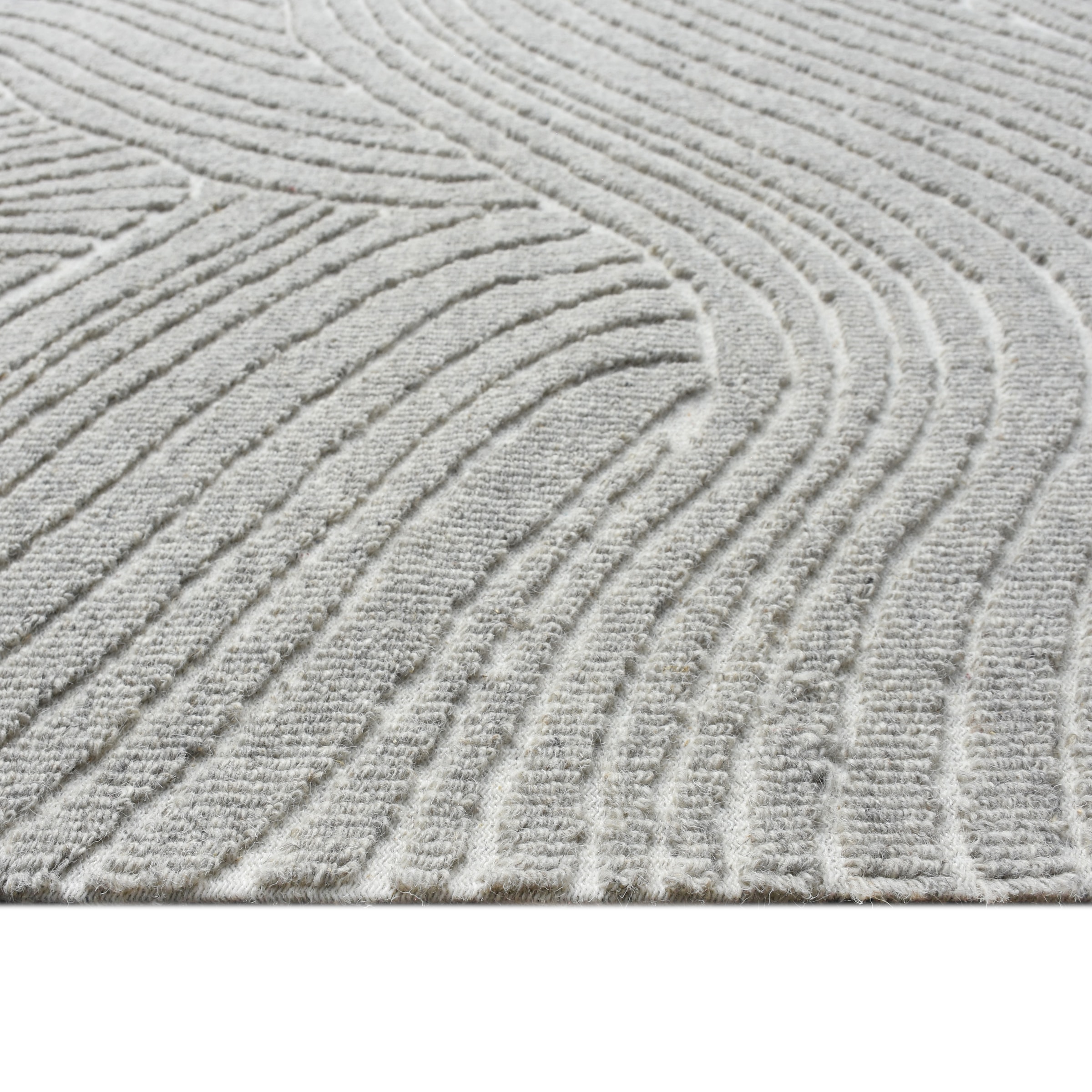 my home Tapis en laine »Falun, Wolle, Hoch-Tief-Struktur, maschinell gewebt« Rectangulaire 12 mm Höhe einfarbig, Wolle, Teppich, Wohnzimmer, Schlafzimmer, Esszimmer