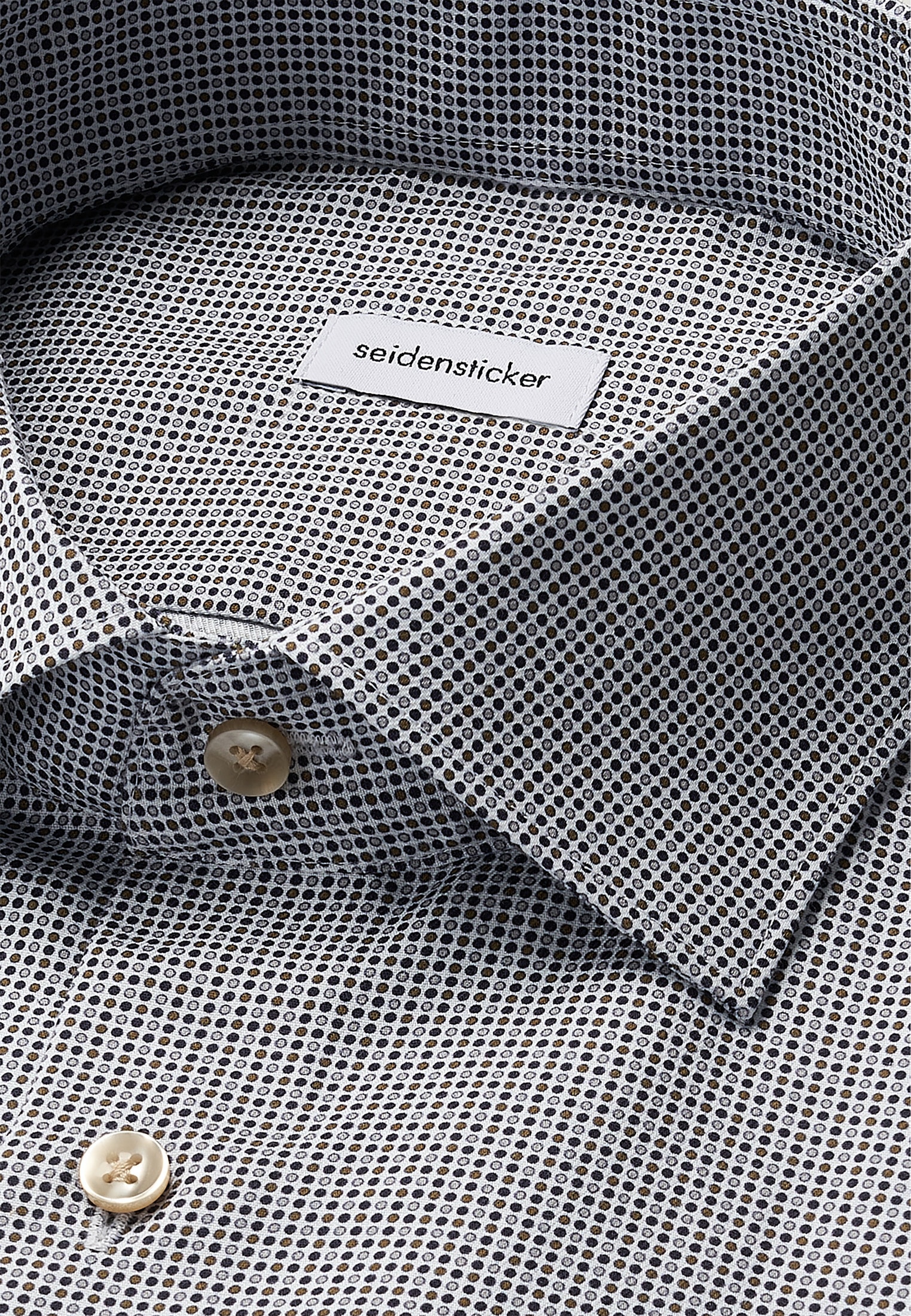 seidensticker Businesshemd »Schwarze Rose« Shaped 1/1 Kentkragen Druck