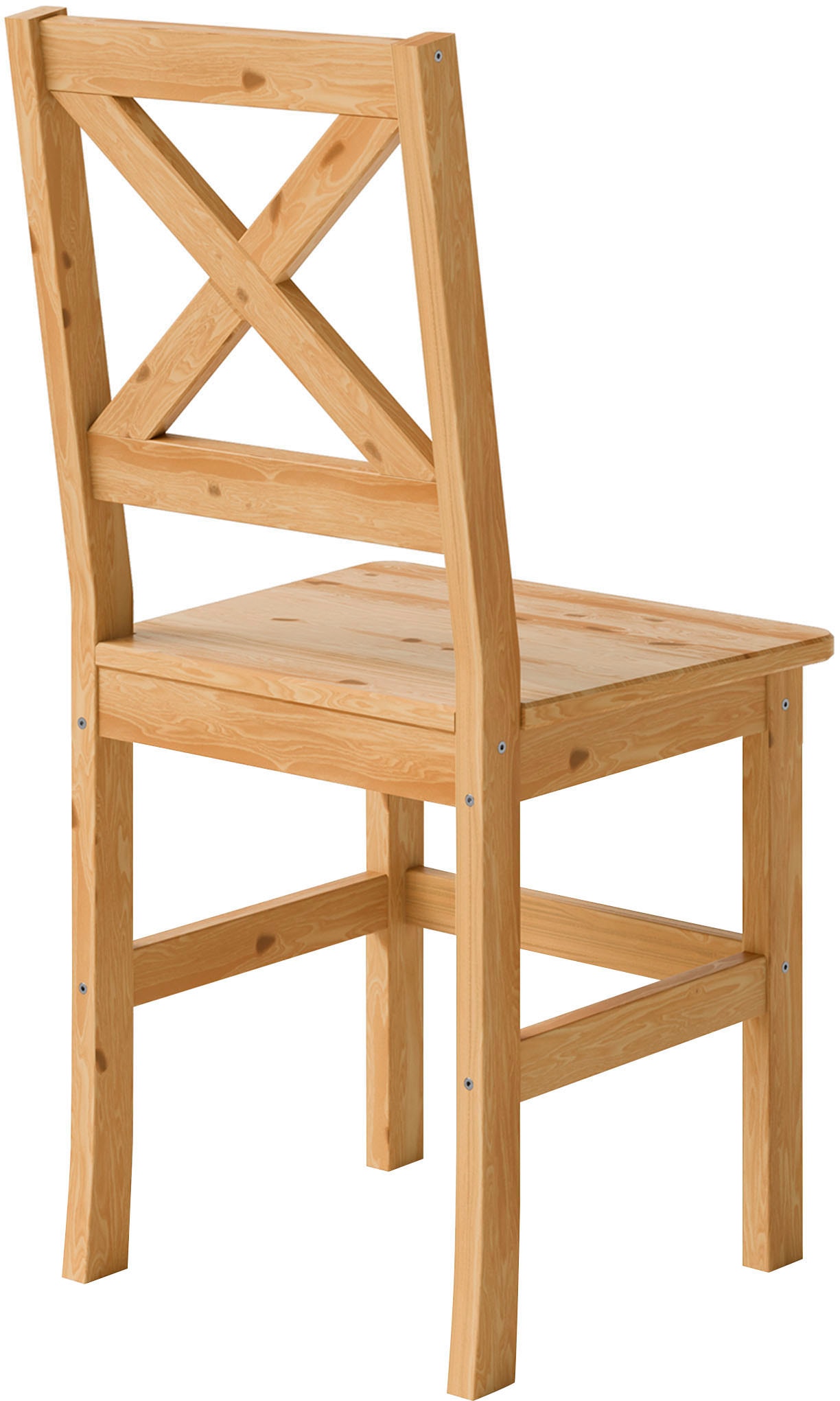 Home affaire 4-Fussstuhl »Malmö«, (Set), 4 St., Holzstuhl Kiefer Massivholz naturfarbig, erhältich als 2er und 4er-Set