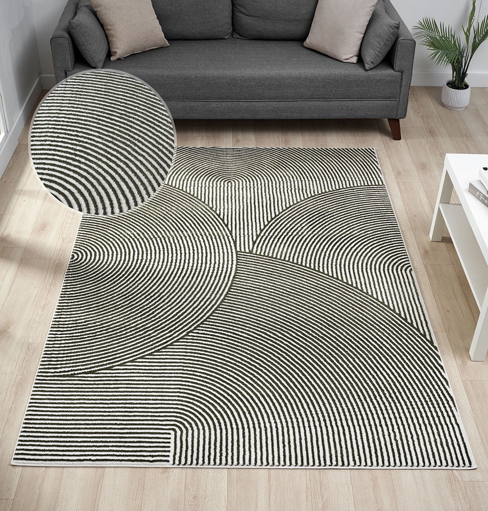 Image of GOODproduct Teppich "Bentori, Hoch-Tief-Struktur, Scandi" rechteckig 11 mm Höhe Modernes Design mit Boho-Charme, Wohnzimmer, Schlafzimmer