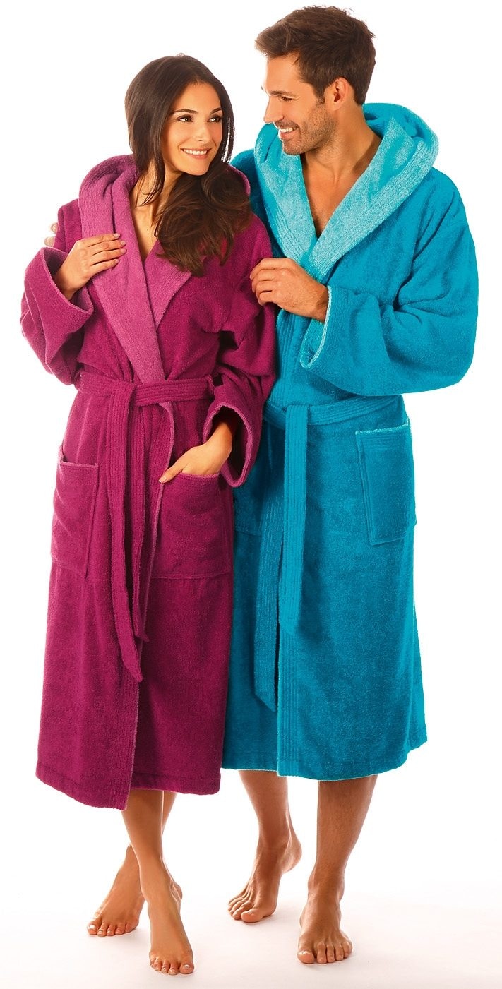 Image of Egeria Unisex-Bademantel "Cairo, ideal für Sauna & Spa, Hotelbademantel, Morgenmantel" 1 Stk. mit Kapuze, Doubleface Optik