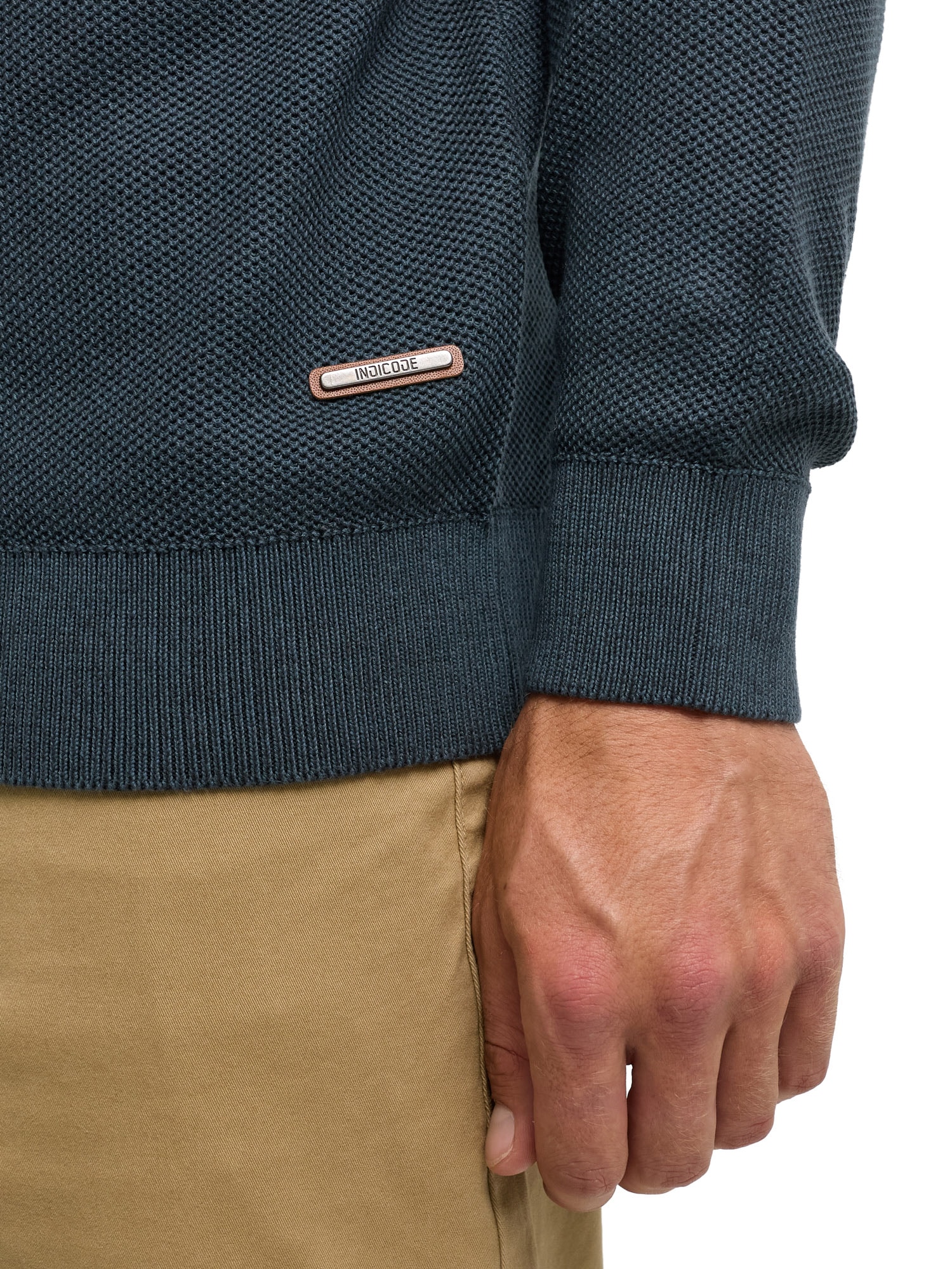 Indicode Pull à col rond »INJexmon o-neck« Baumwolle, regular fit