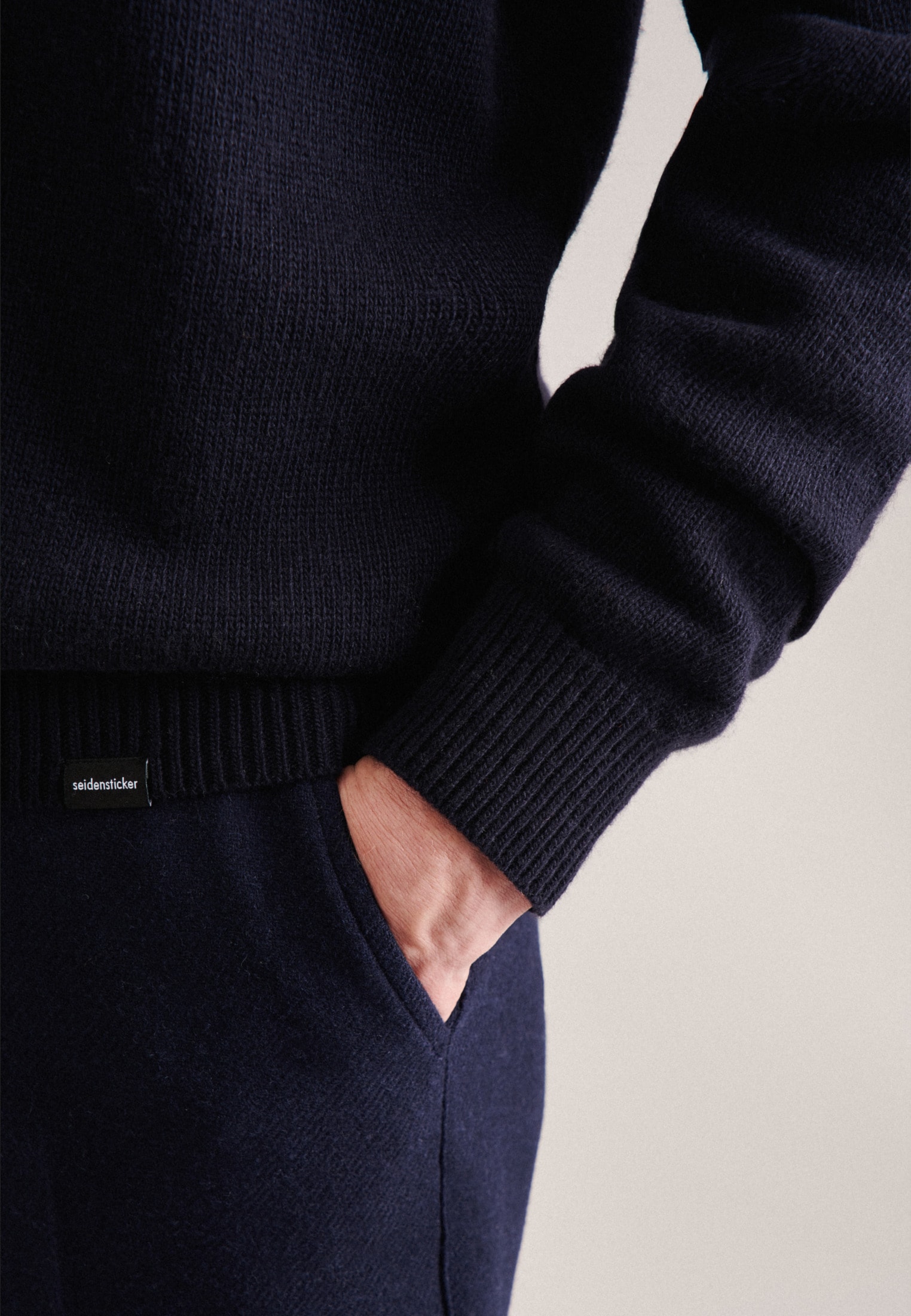 seidensticker Strickpullover »Regular« Langarm Rundhals Uni