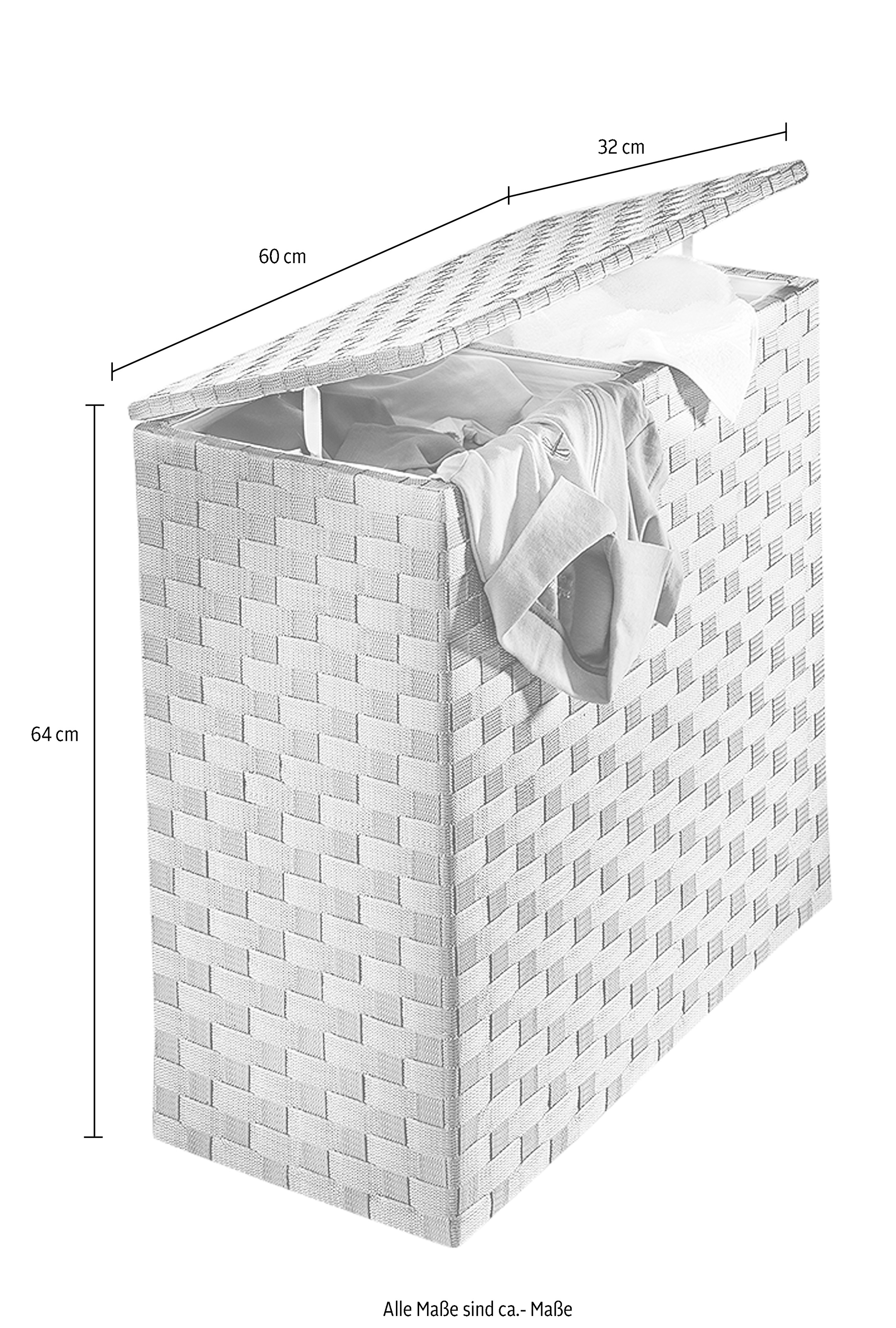 locker Wäschesortierer Nylongeflecht, Höhe 64 cm