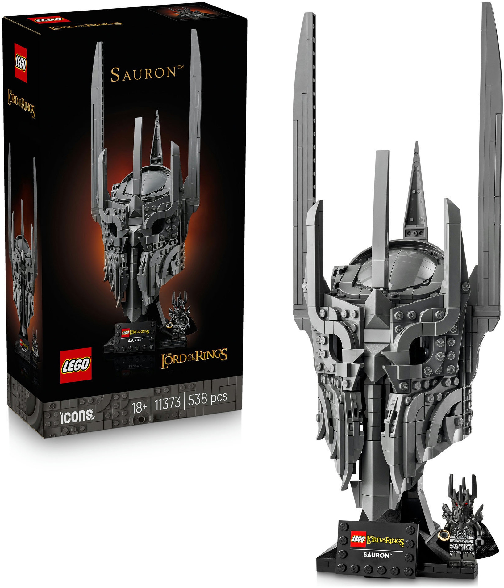 Image of LEGO Konstruktionsspielsteine "Der Herr der Ringe: Saurons Helm (11373), LEGO Icons"