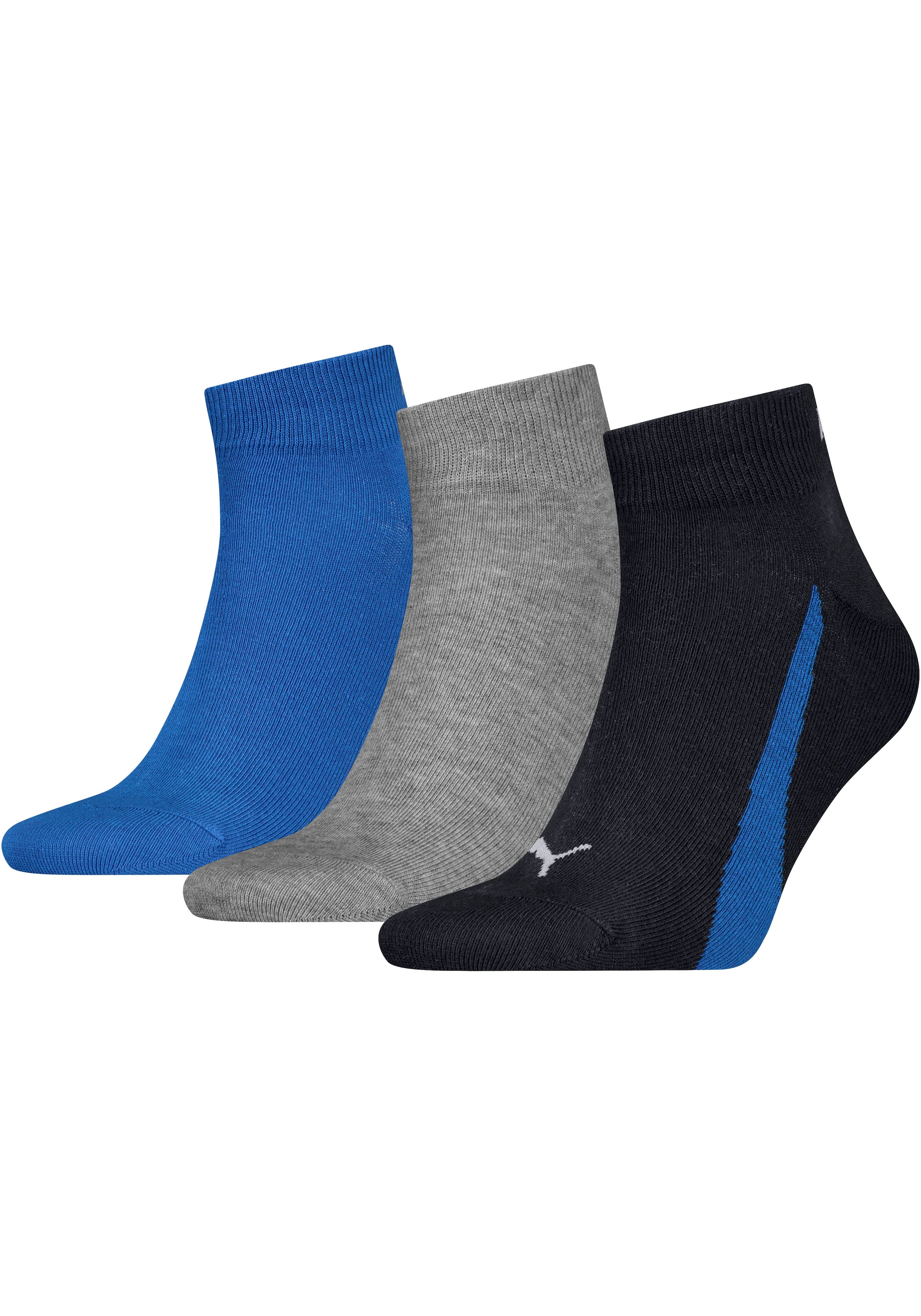 Image of PUMA Kurzsocken "PUMA UNISEX LIFESTYLE QUARTER 3P" 3 Paar, 3 Stk. tlg. mit kurzem geripptem Schaft