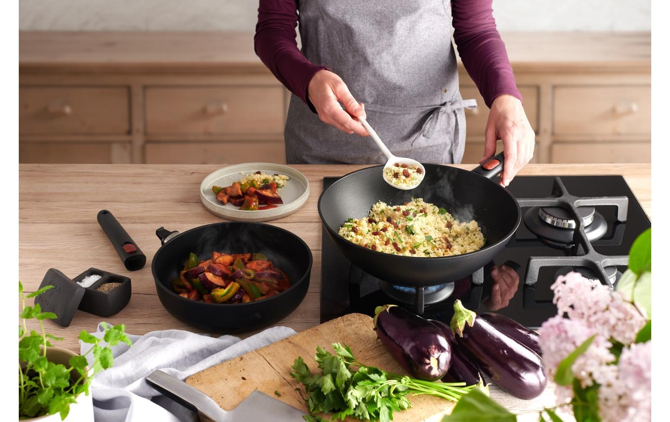 WOLL Wok »Eco Lite 30 cm mit abnehmbarem Griff«, Aluminium