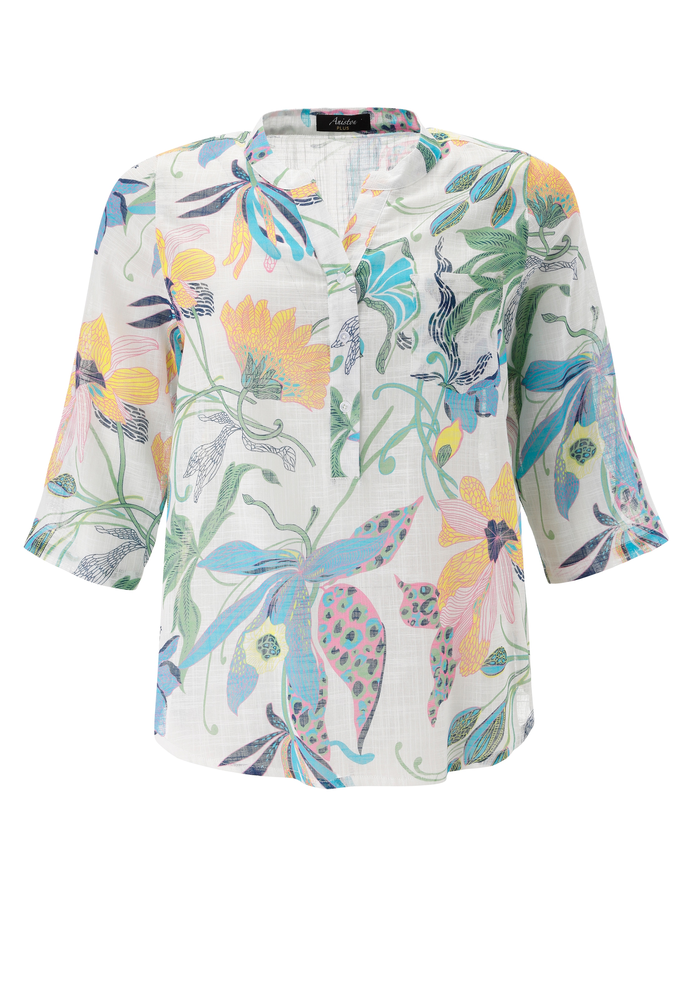 Aniston PLUS Blouse à enfiler im Leinen-Look - NEUE KOLLEKTION