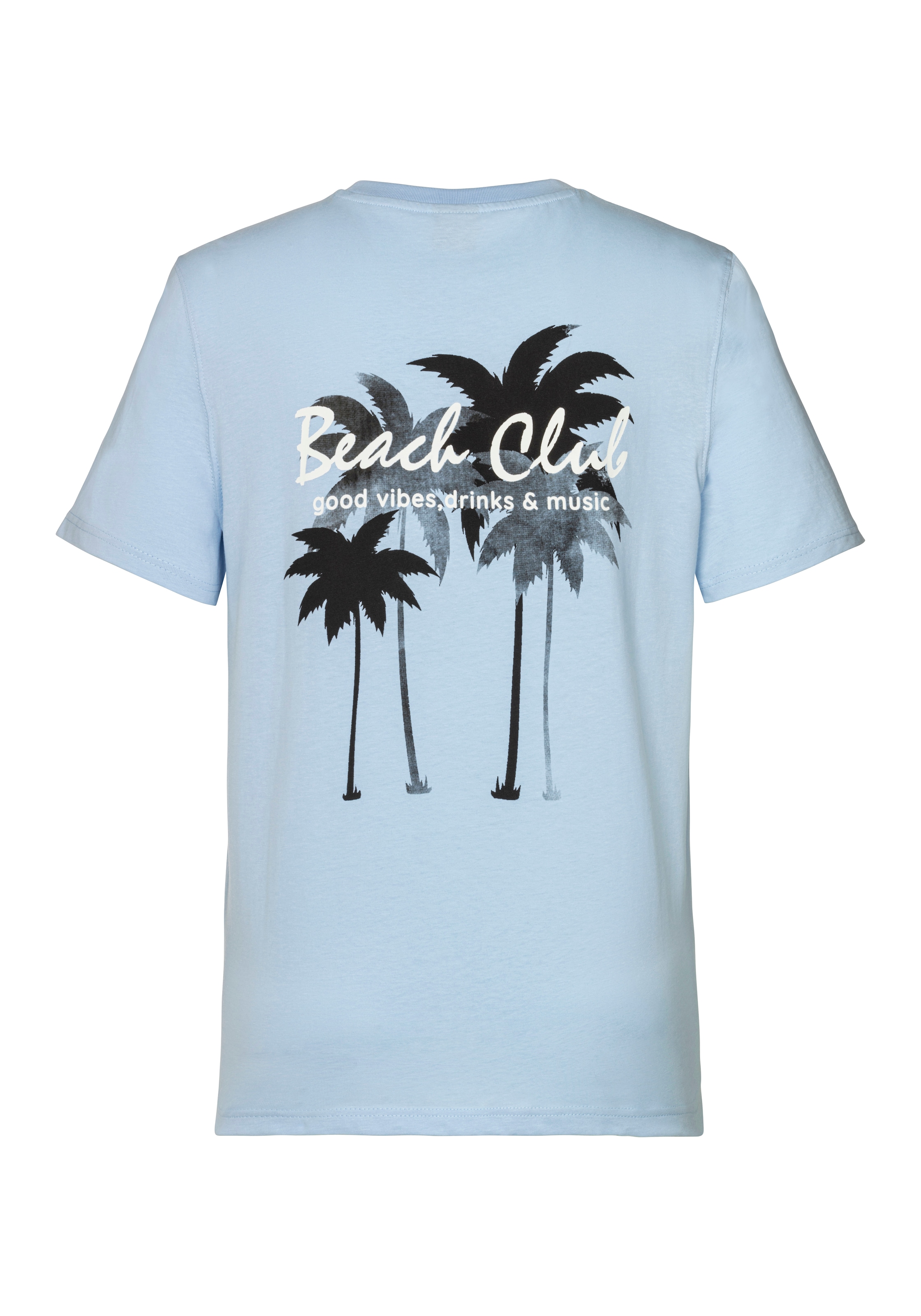 Beachtime T-Shirt »mit grossem Rückenprint«, Regular-Fit, mit Print vorn und hinten