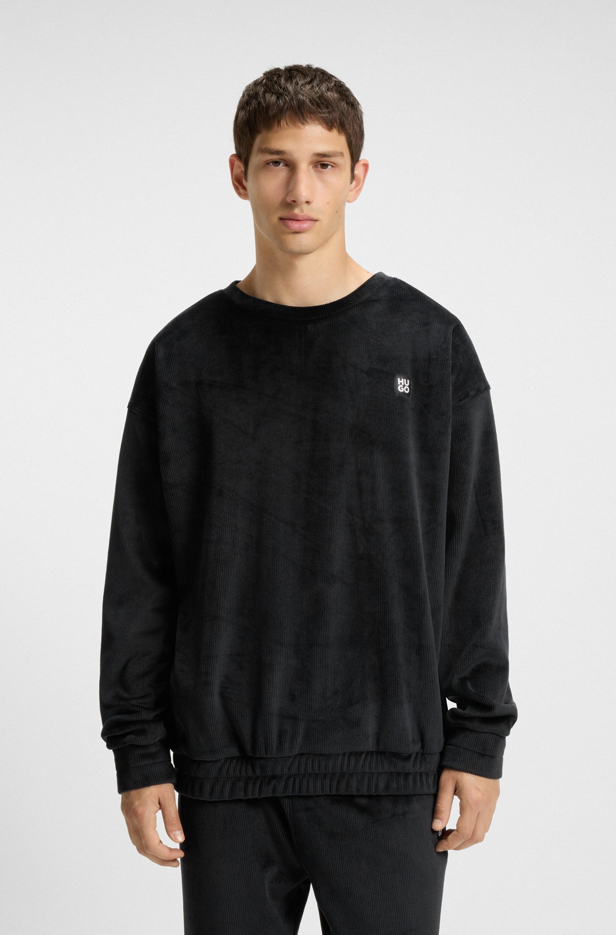 Image of HUGO Underwear Sweatshirt, Rundhalsausschnitt, relaxed fit, elastischer Bund, Samt-Qualität