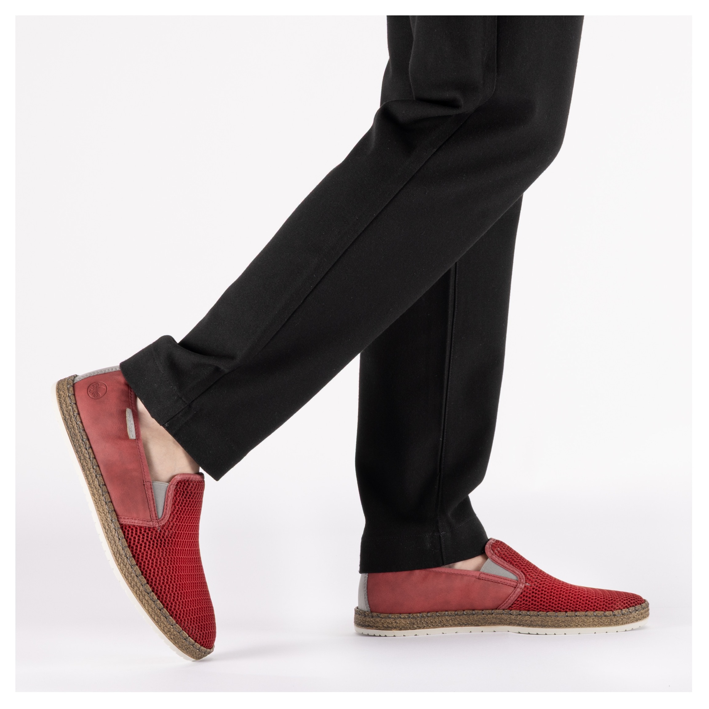 Rieker Espadrille  chaussure d’été, mocassin, chaussure de loisirs en mélange de matériaux
