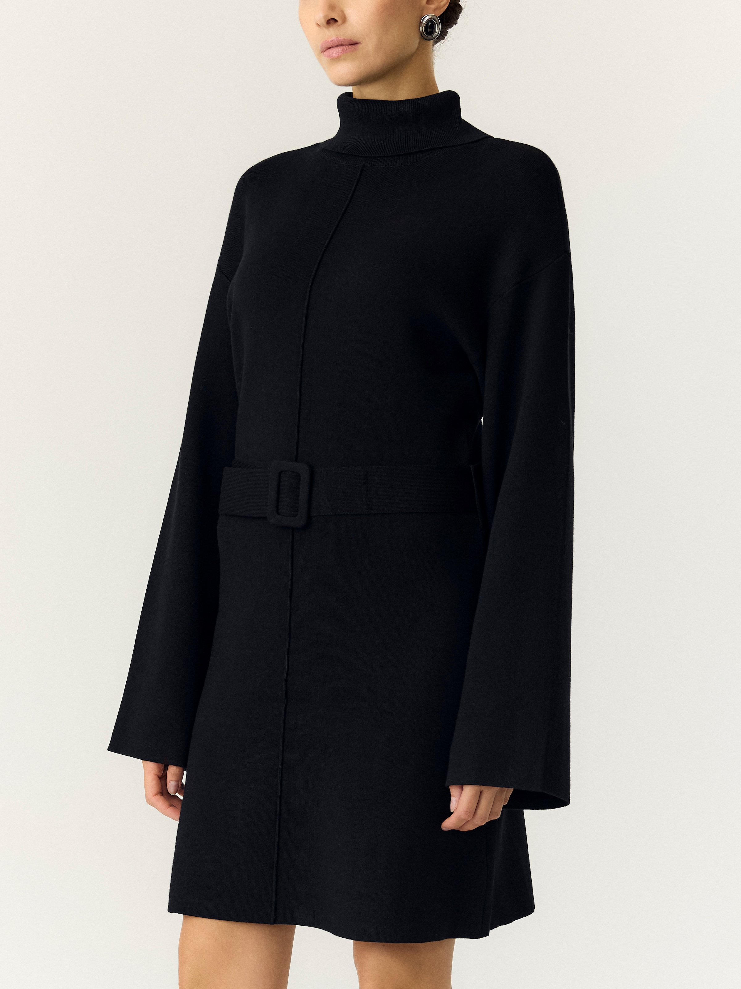Image of Y.A.S Strickkleid "YASHAFNI LS ROLL NECK KNIT DRESS NOOS" Viskosemischung