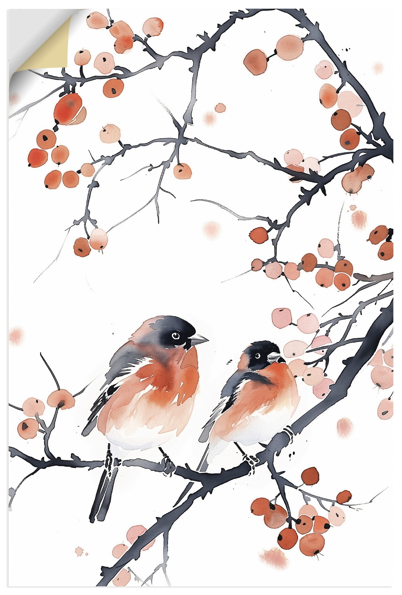Image of Artland Wandbild "Aquarell Gimpel" Vogelbilder 1 Stk. tlg. als Alubild, Leinwandbild, Poster, Wandaufkleber in verschied. Grössen