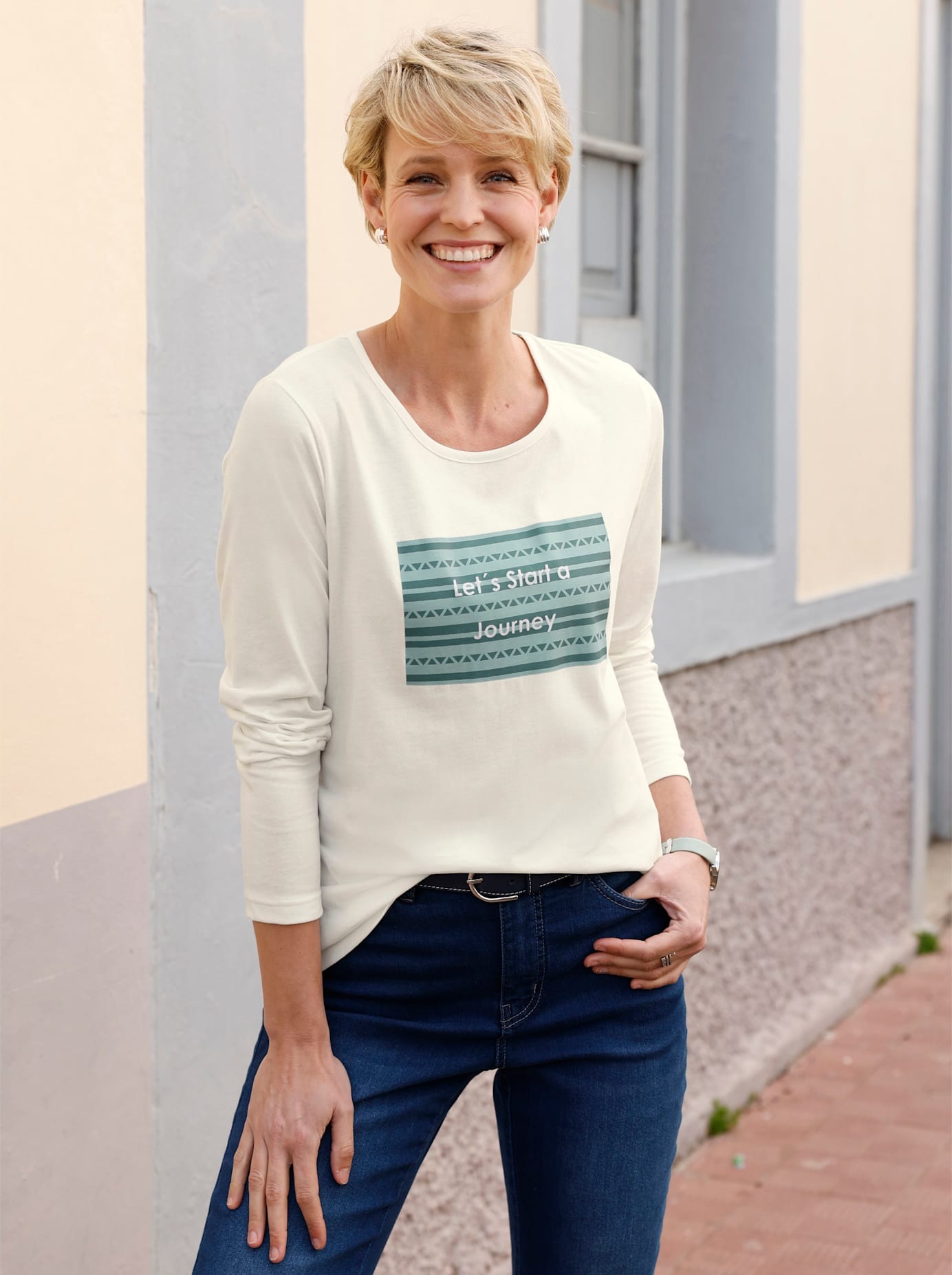Image of Classic Basics Langarmshirt "Rundhals-Shirt" 1