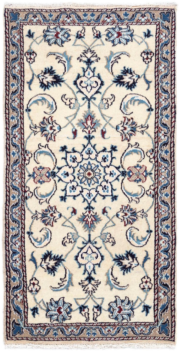 Image of morgenland Hochflor-Läufer »Yalameh Medaillon Beige 200 x 80 cm«, rechteckig, 1 mm Höhe, Handgeknüpft bei Ackermann Versand Schweiz