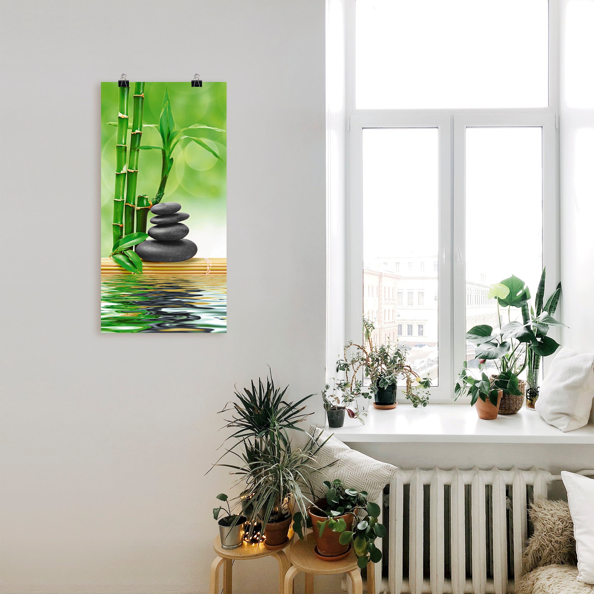 Artland Wandbild »Spa Konzept Zen Basaltsteine«, Zen, (1 St.), als Leinwandbild, Poster, Wandaufkleber in verschied. Grössen