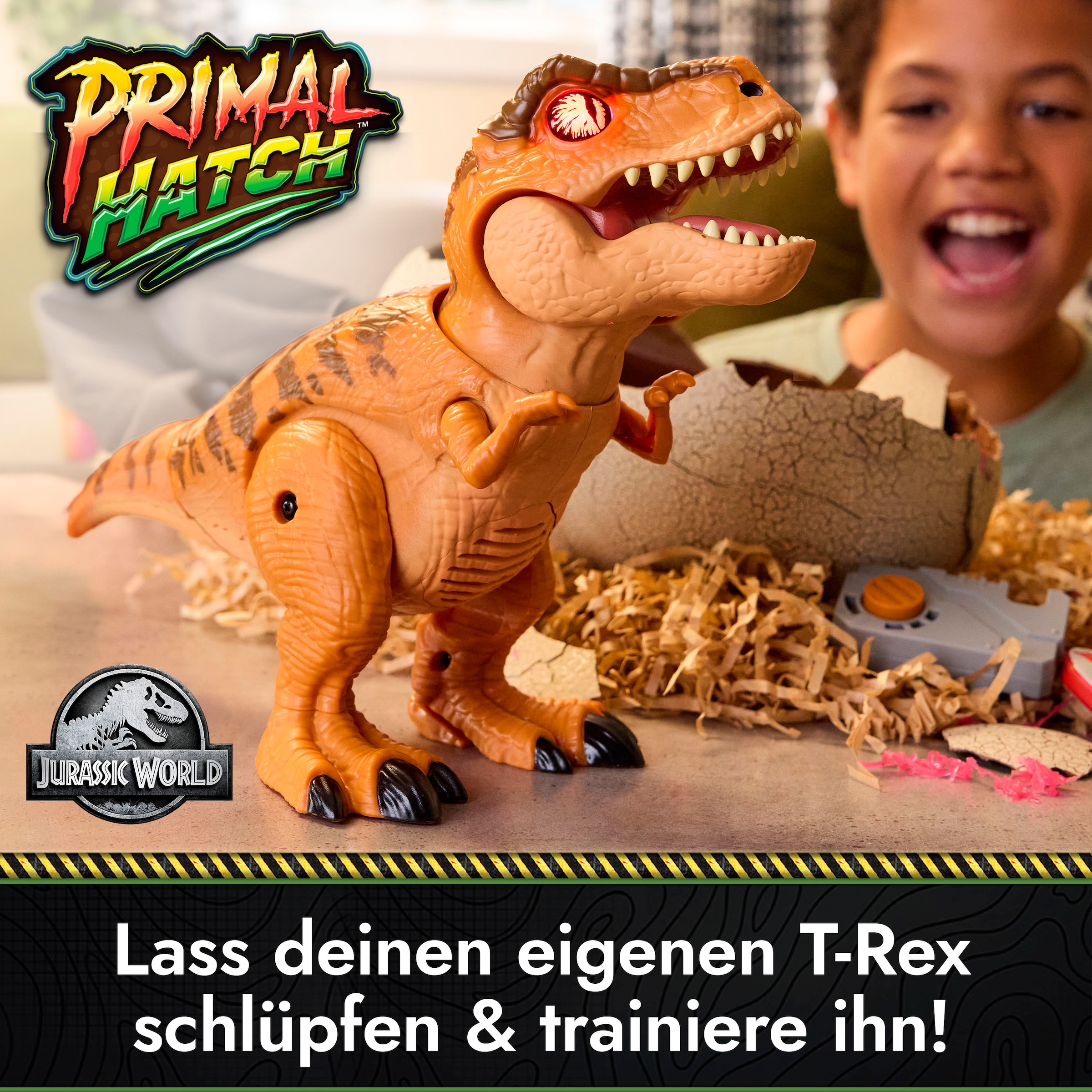 Spin Master Personnage de jeu »Primal Hatch - Interaktiver T-Rex im Ei« mit Licht und Sound