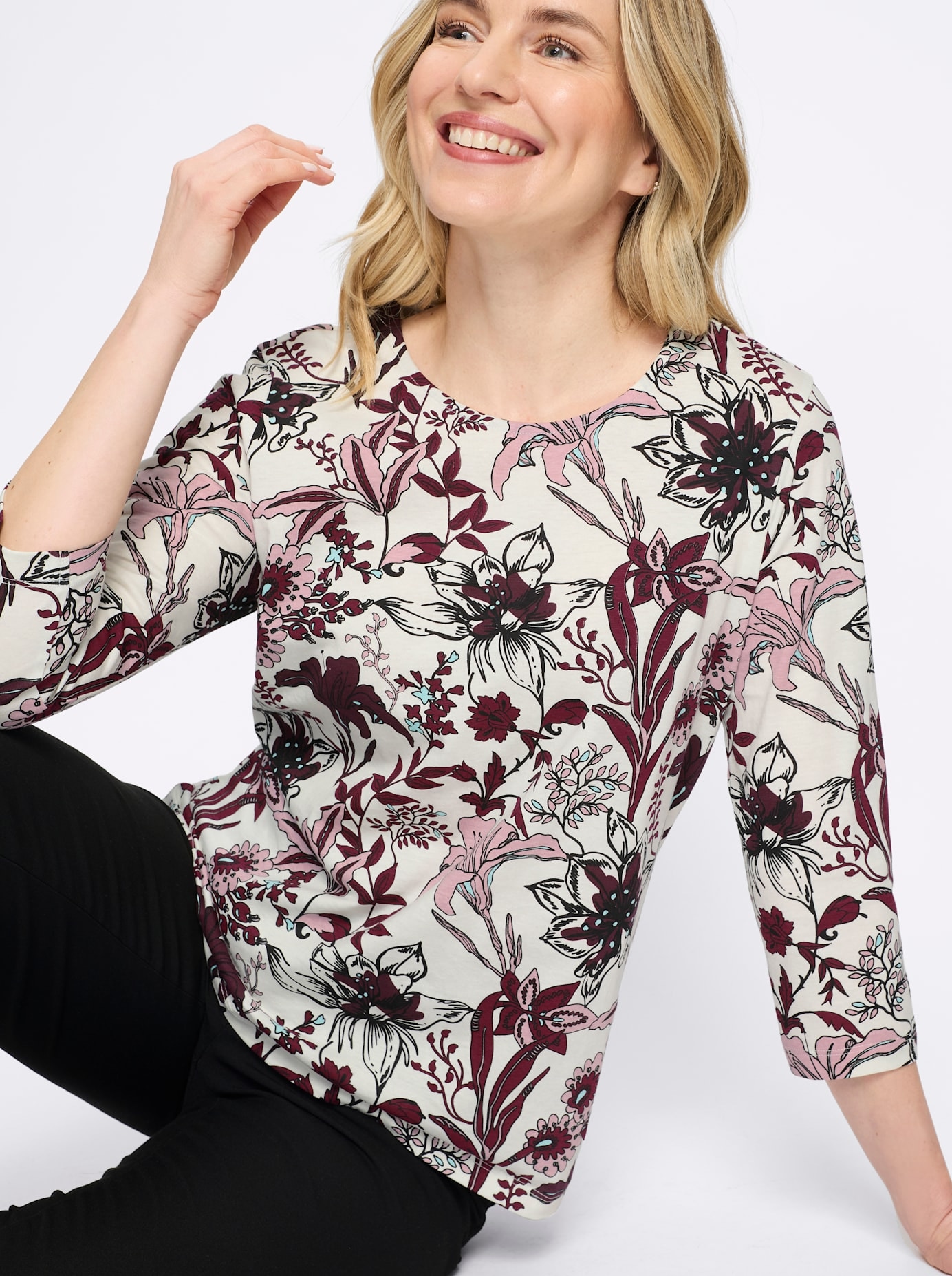 Classic Basics Shirt à col rond »Rundhals-Shirt« 1