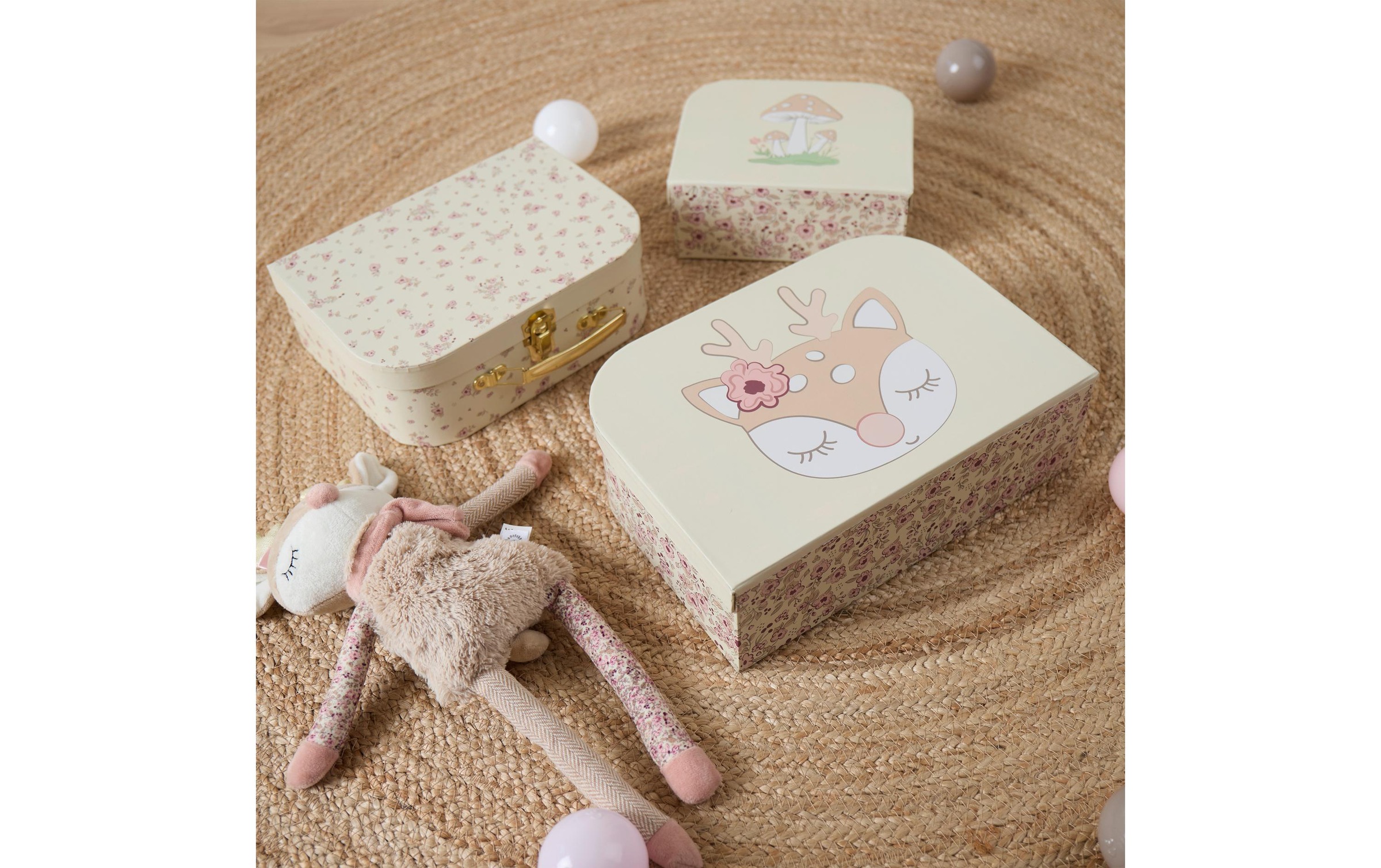 BIECO Spielwerkzeugkoffer »Ella vintage flowers 3er Set«